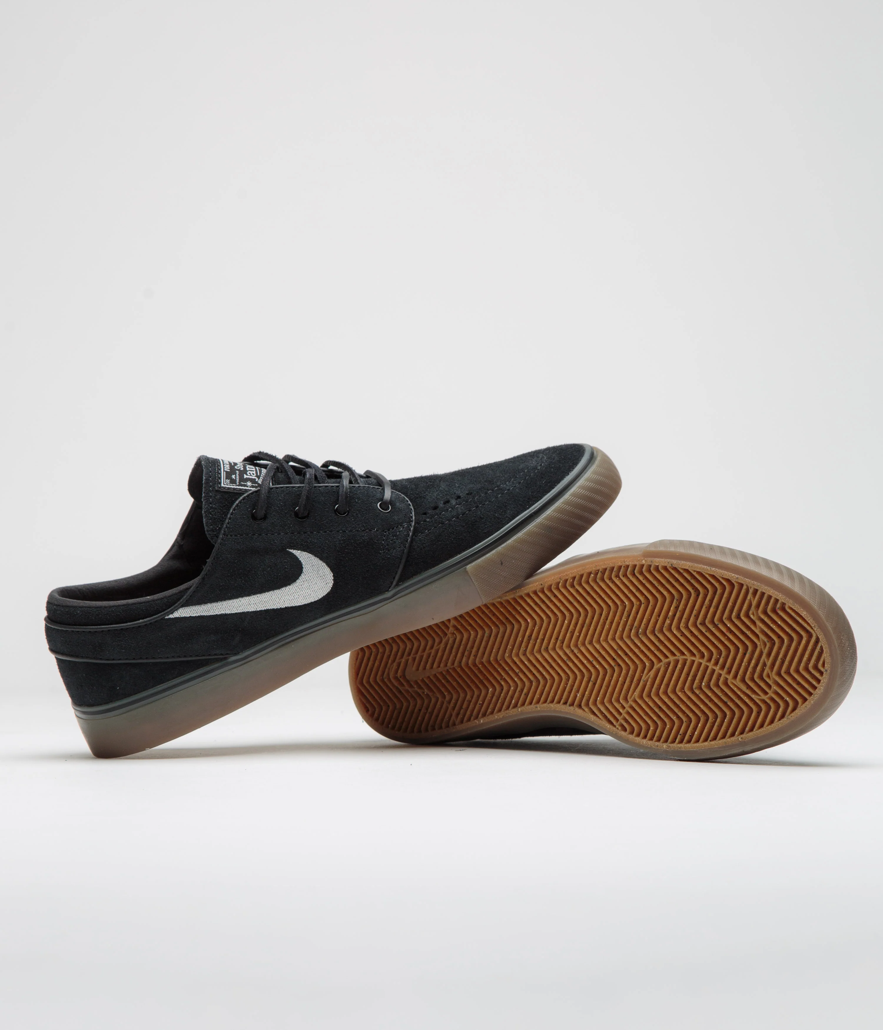 Nike SB Janoski OG+ Shoes - Black / White - Black - Gum Light Brown - Image 5