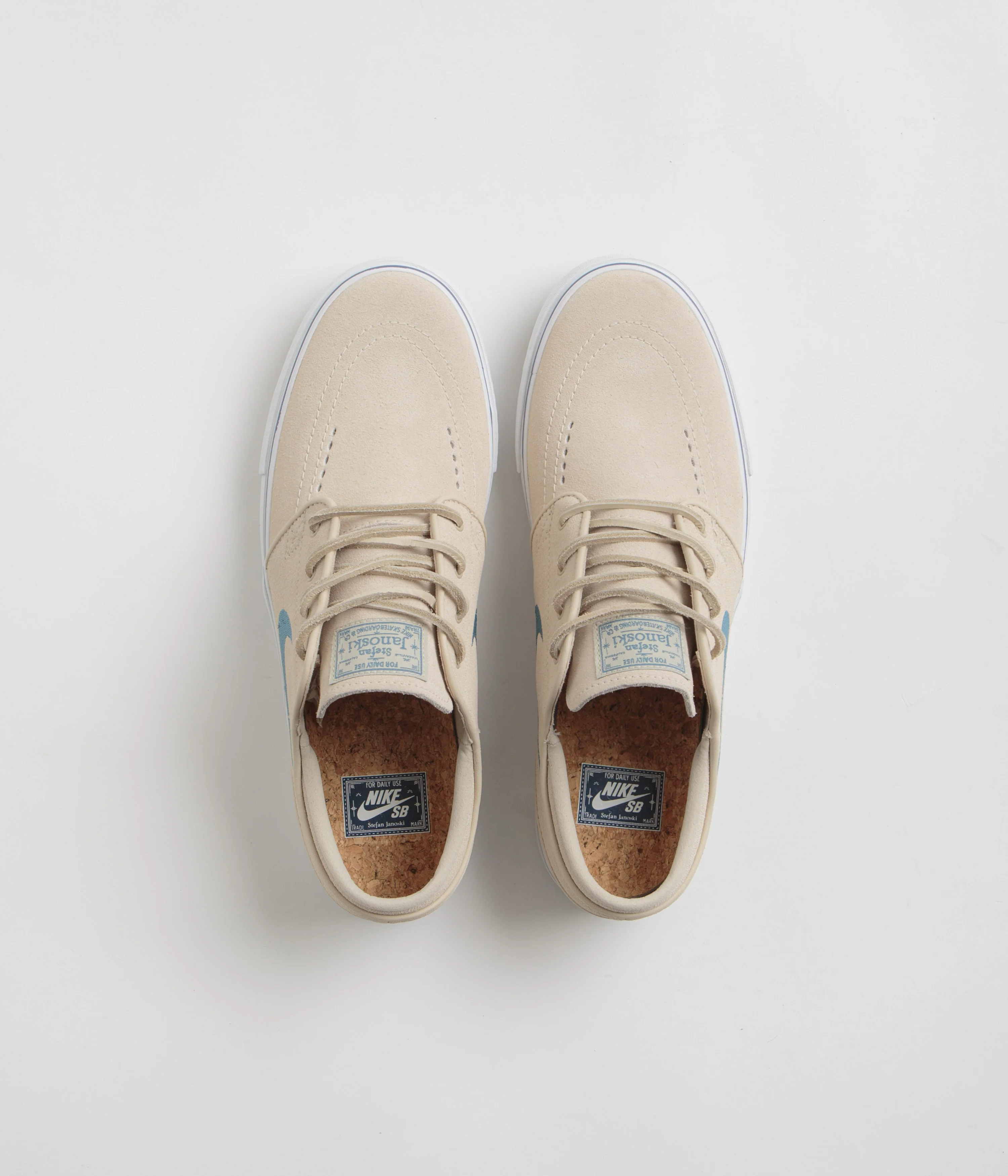 Nike SB Janoski OG+ Shoes - Sanddrift / Smokey Blue - Thunder Blue - Image 8