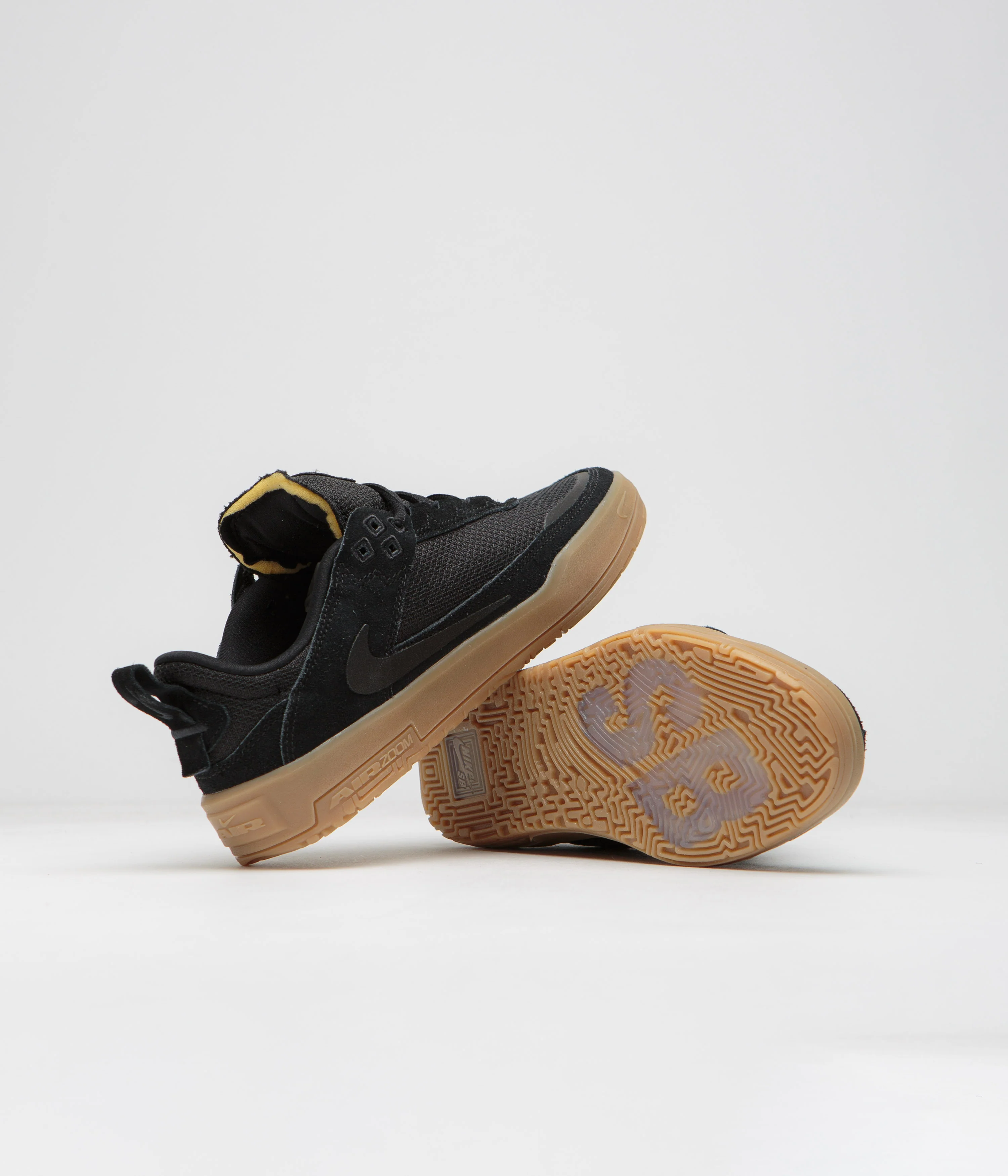 Nike SB Kids Day One Shoes - Black / Black - Gum Light Brown - White - Image 5