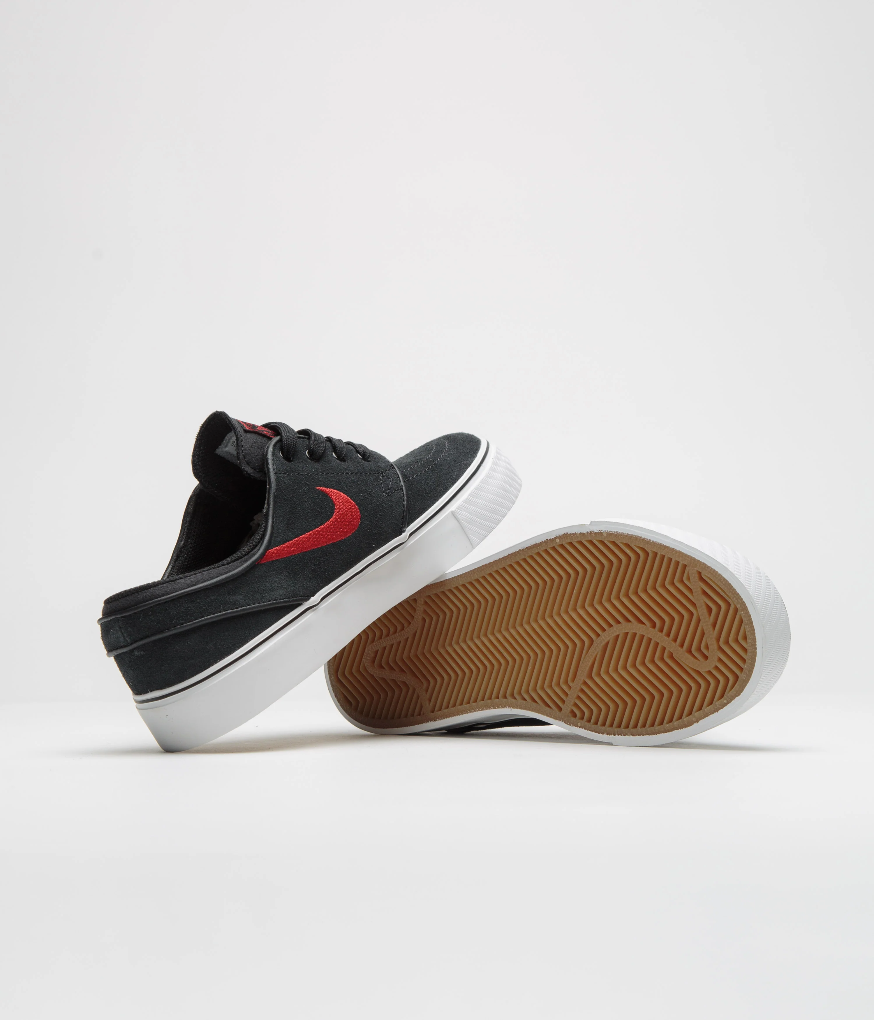 Nike SB Kids Stefan Janoski Shoes - Black / University Red - Black - Summit White - Image 6