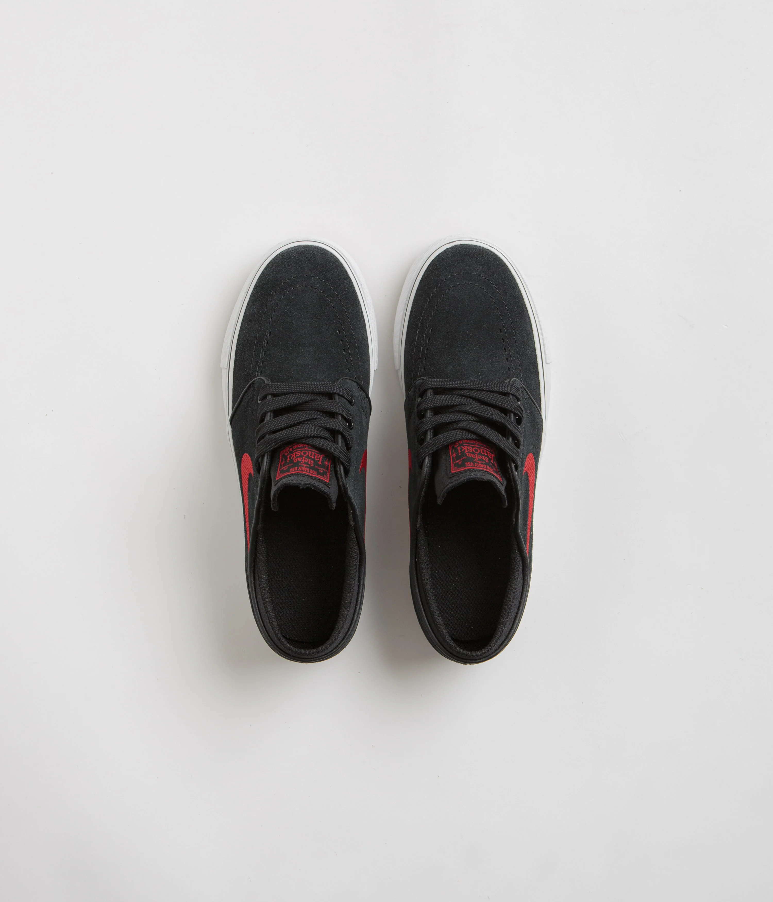 Nike SB Kids Stefan Janoski Shoes - Black / University Red - Black - Summit White - Image 8