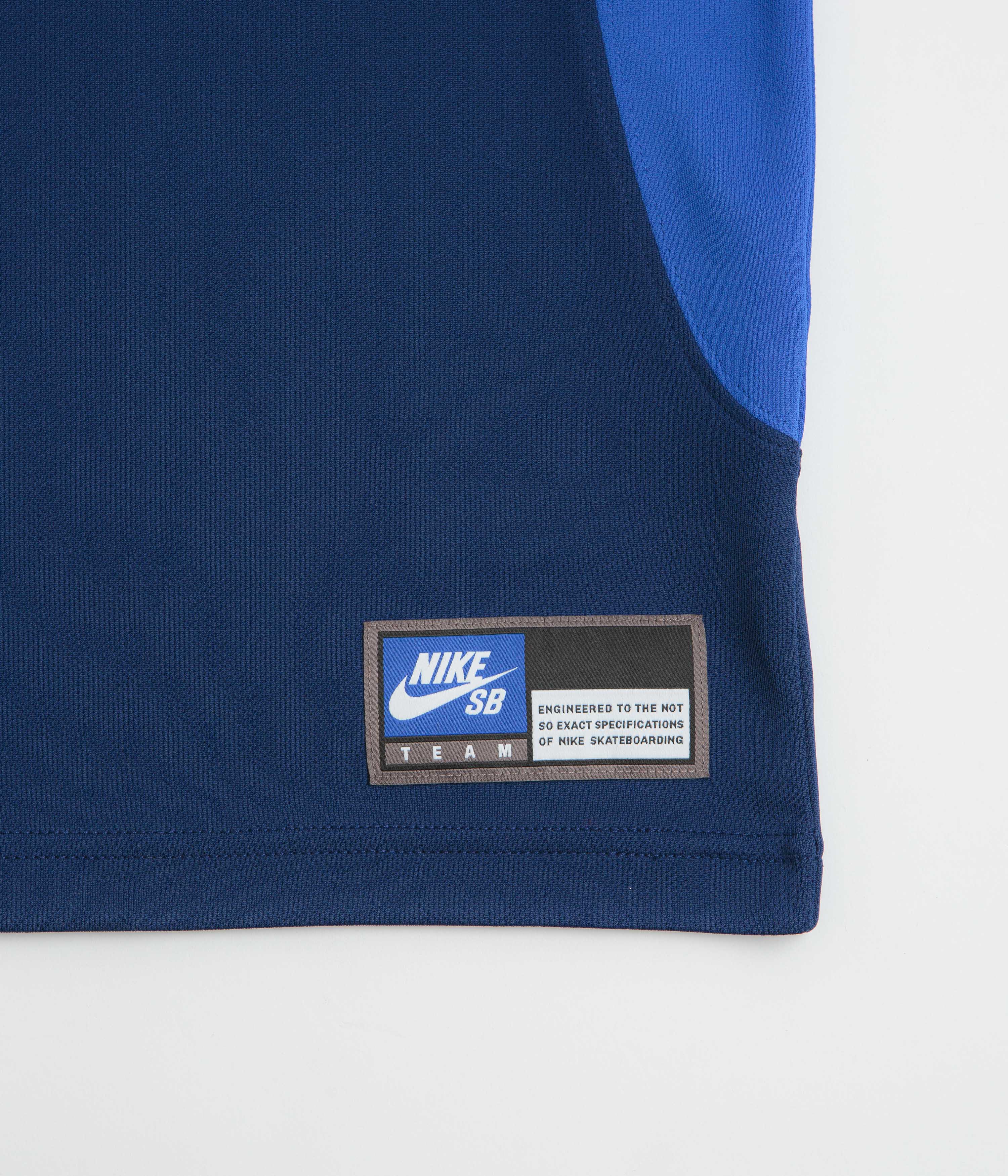 Nike SB Knit Jersey - Blue Void / Game Royal / White - Image 4