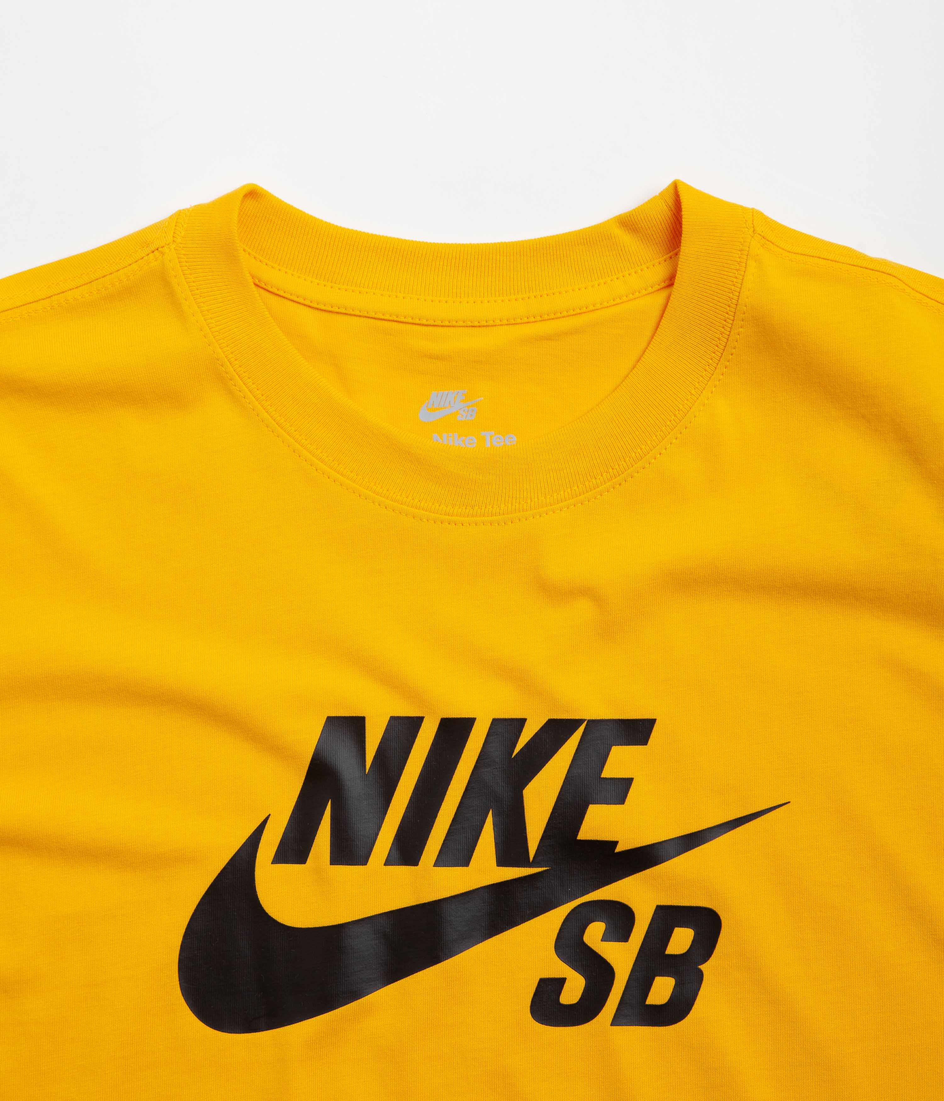 Nike SB Large Logo T-Shirt - University Gold - Image 4
