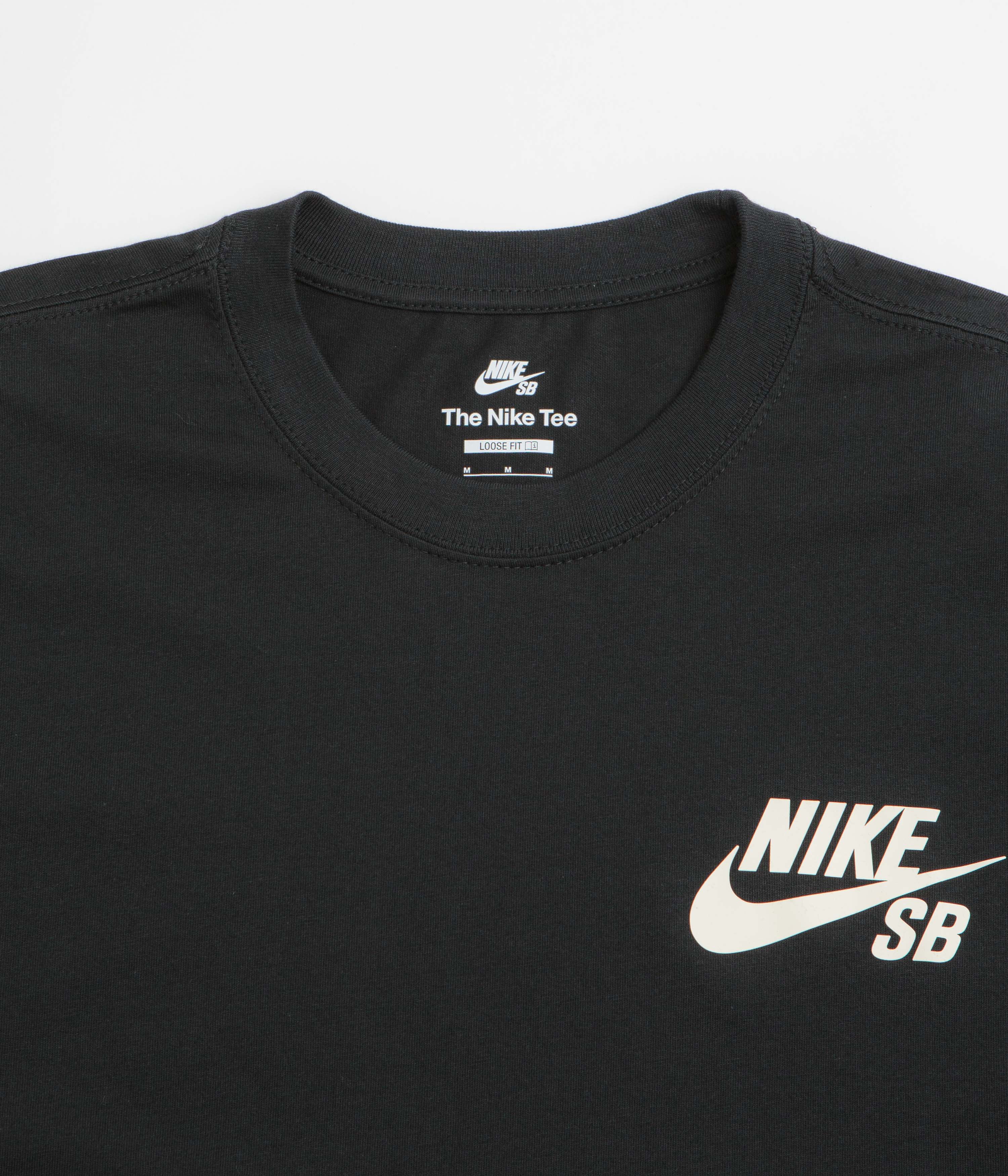 Nike SB Logo T-Shirt - Black / Coconut Milk - Image 2