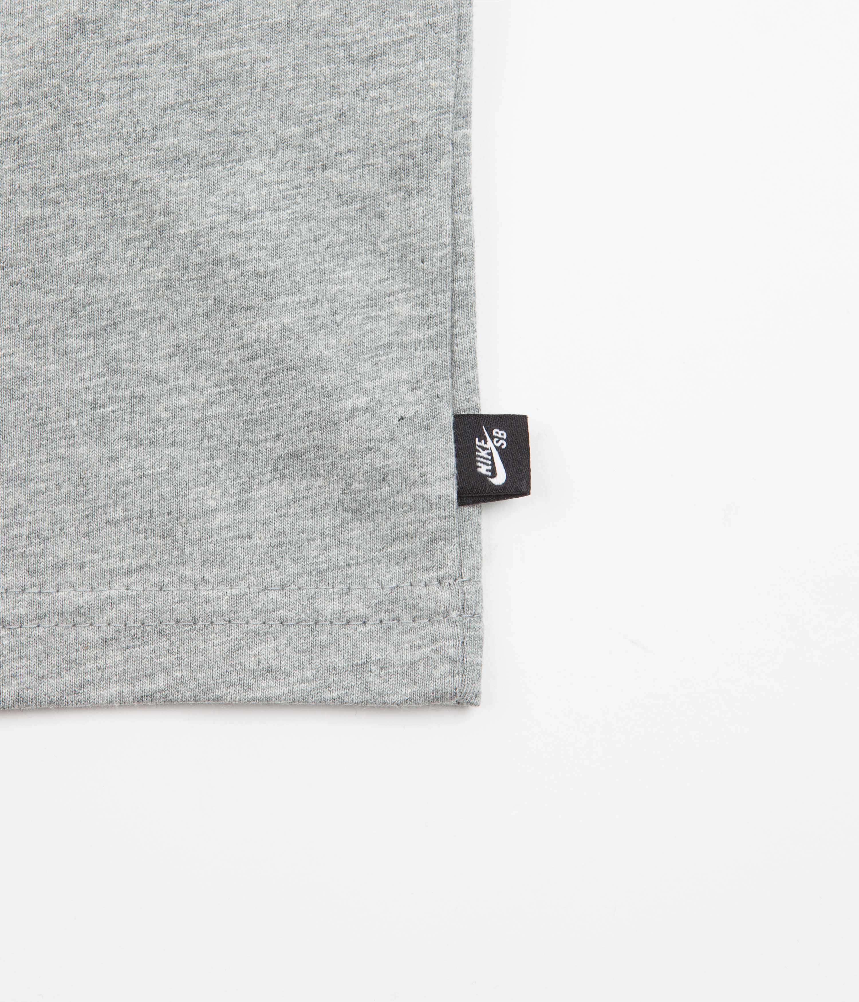 Nike SB Logo T-Shirt - Dark Grey Heather / Black - Image 4