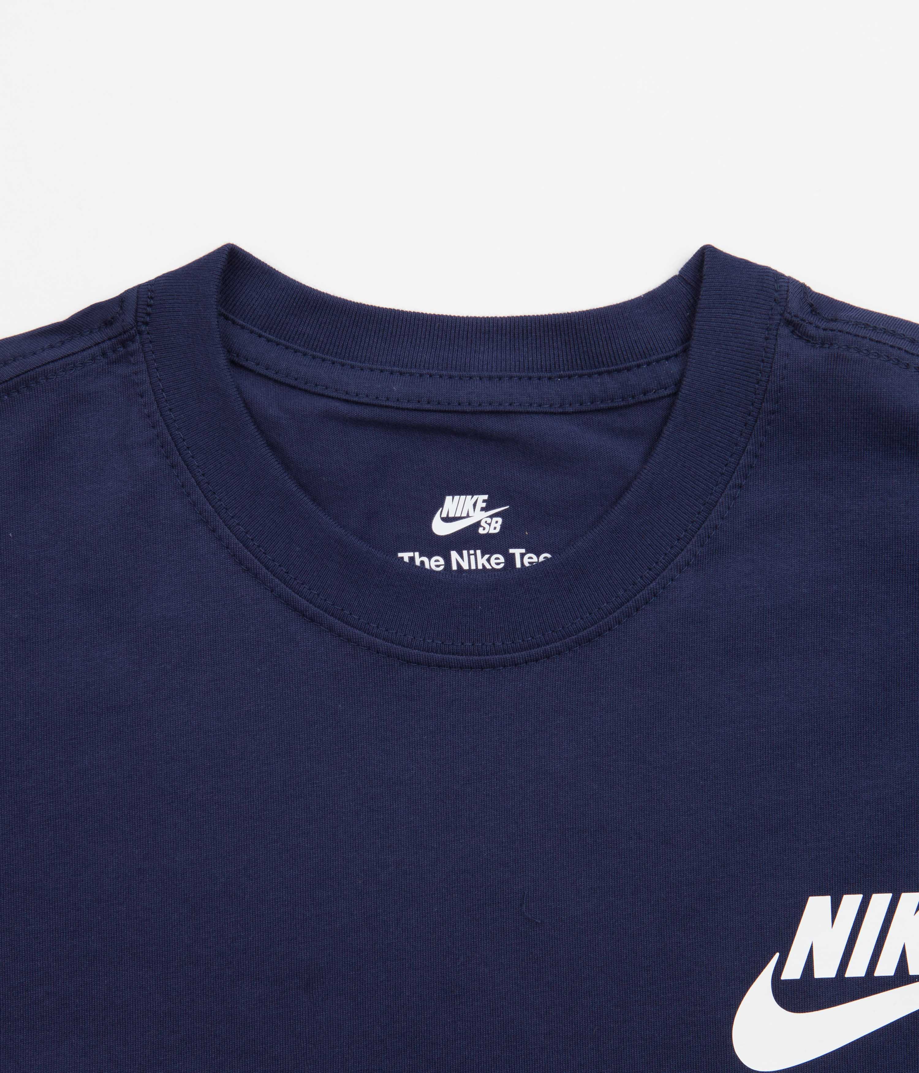 Nike SB Logo T-Shirt - Midnight Navy - Image 2