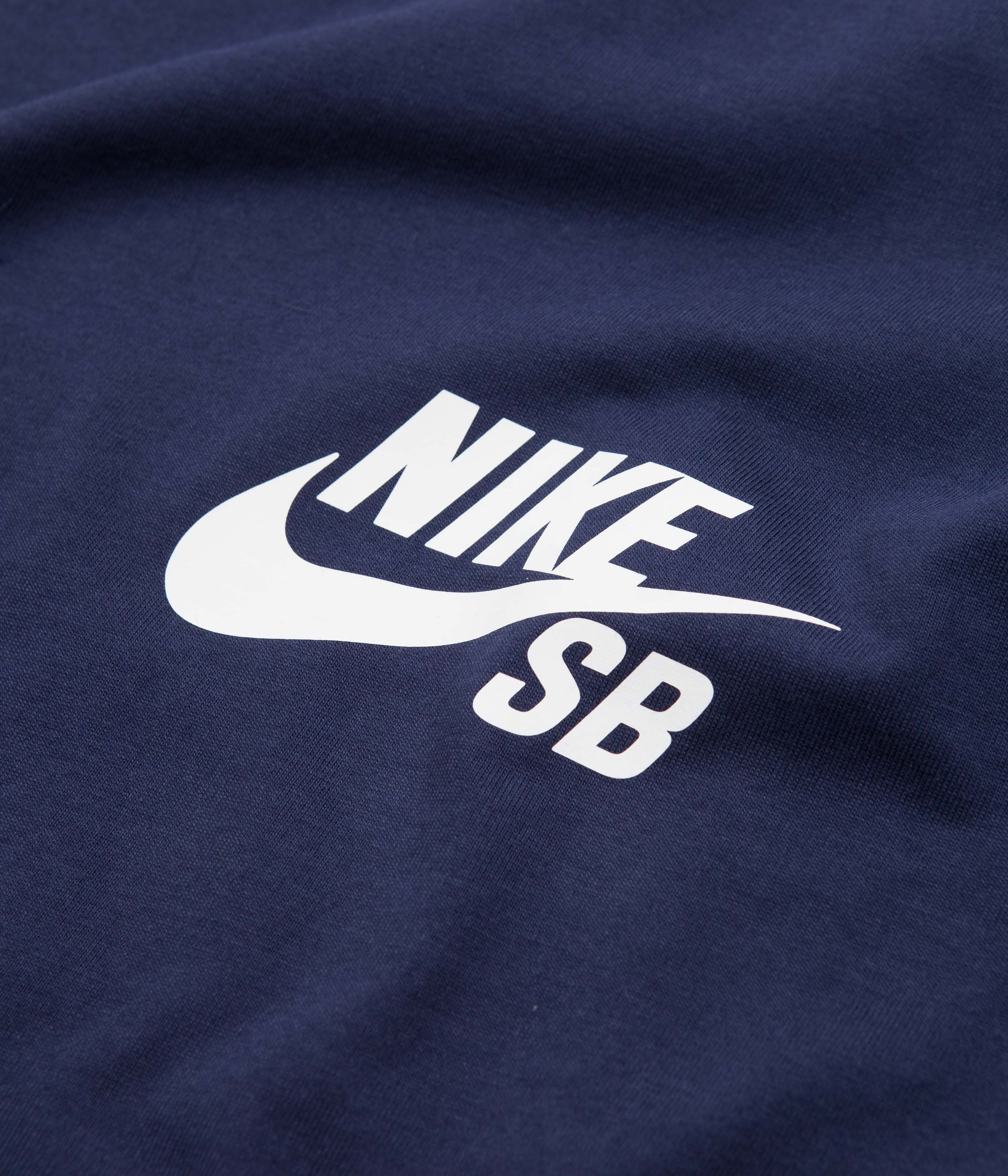 Nike SB Logo T-Shirt - Midnight Navy - Image 3