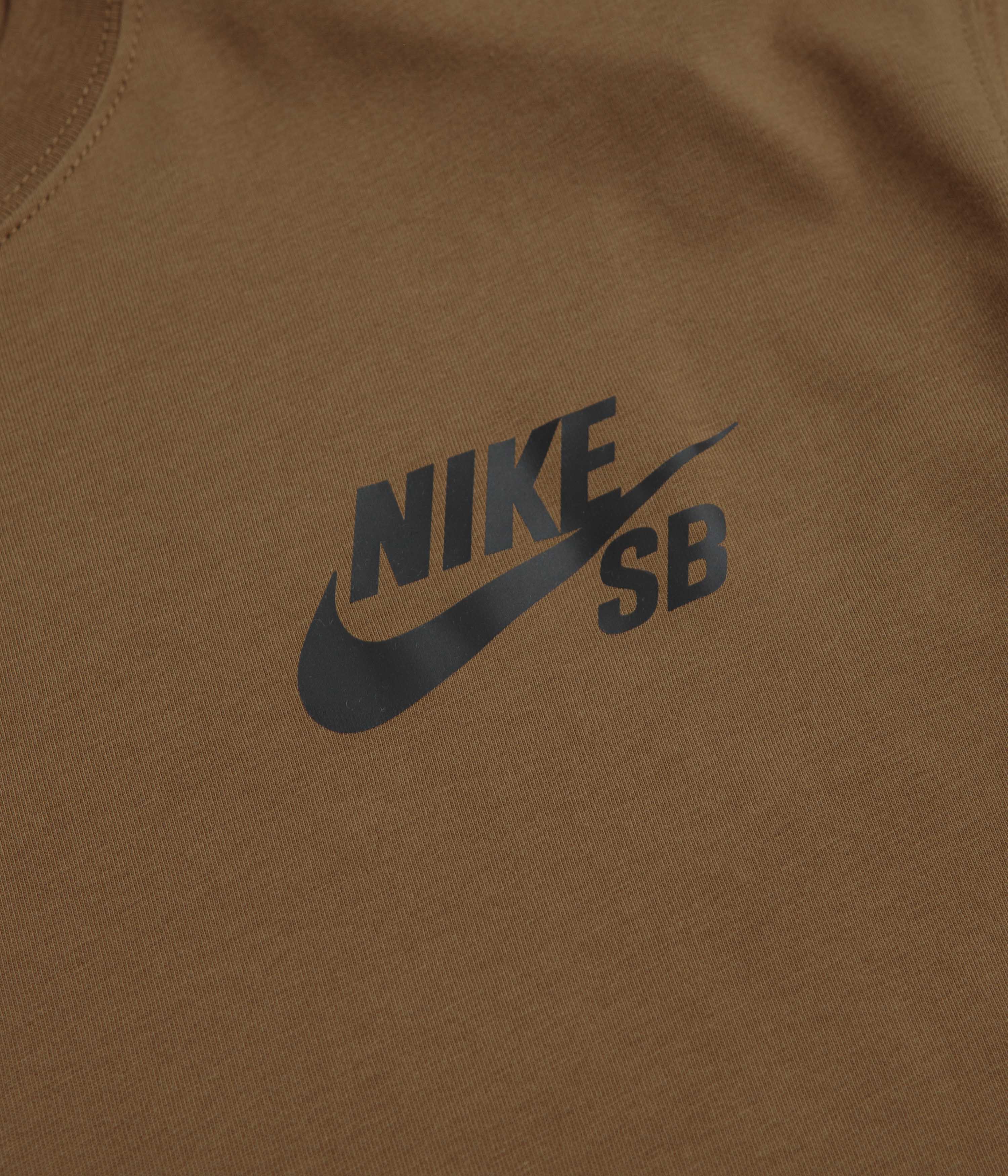 Nike SB Logo T-Shirt - Mosswood Brown - Image 3