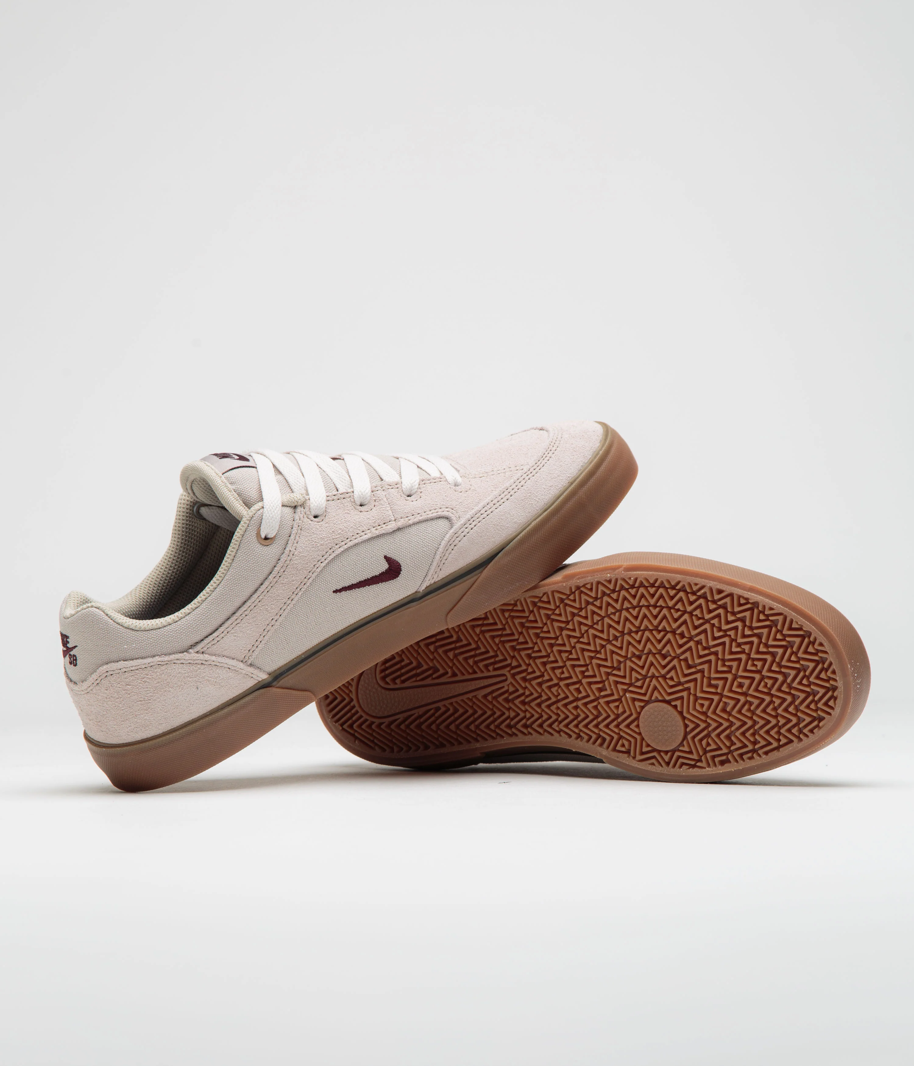 Nike SB Malor Shoes - Cream II / Burgundy Crush - Phantom - Image 5