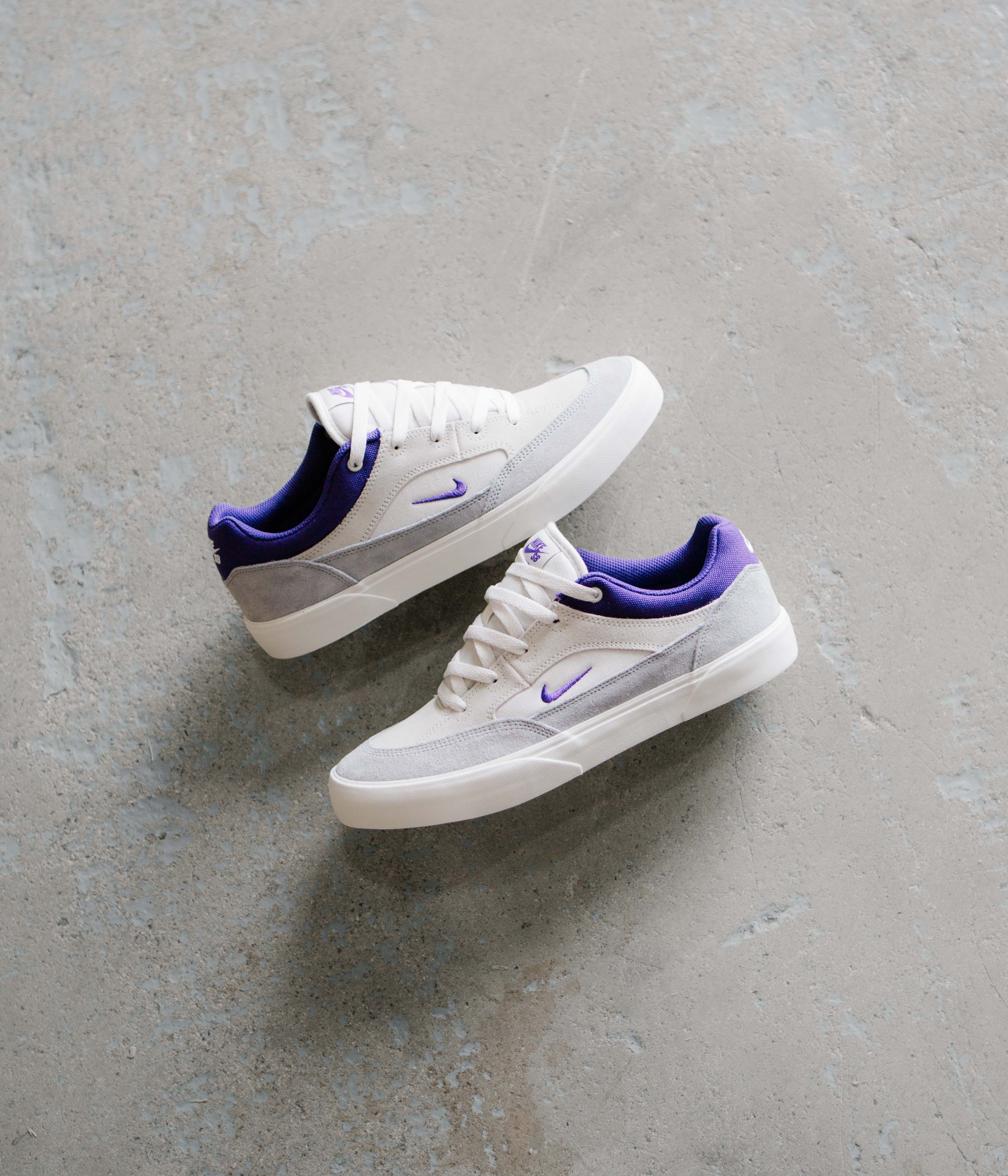 Nike SB Malor Shoes - Platinum Tint / Court Purple - Wolf Grey - Image 2