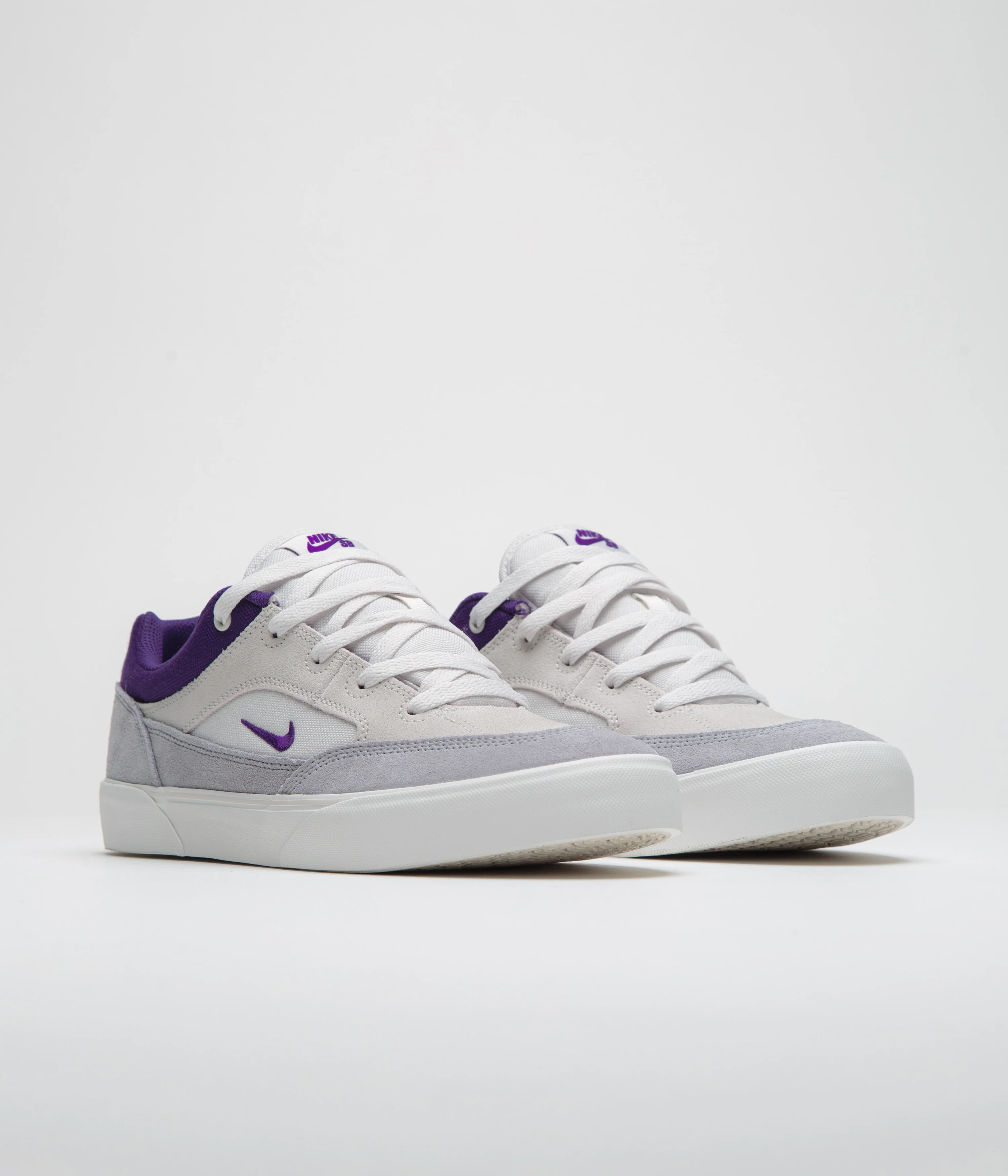 Nike SB Malor Shoes - Platinum Tint / Court Purple - Wolf Grey - Image 4