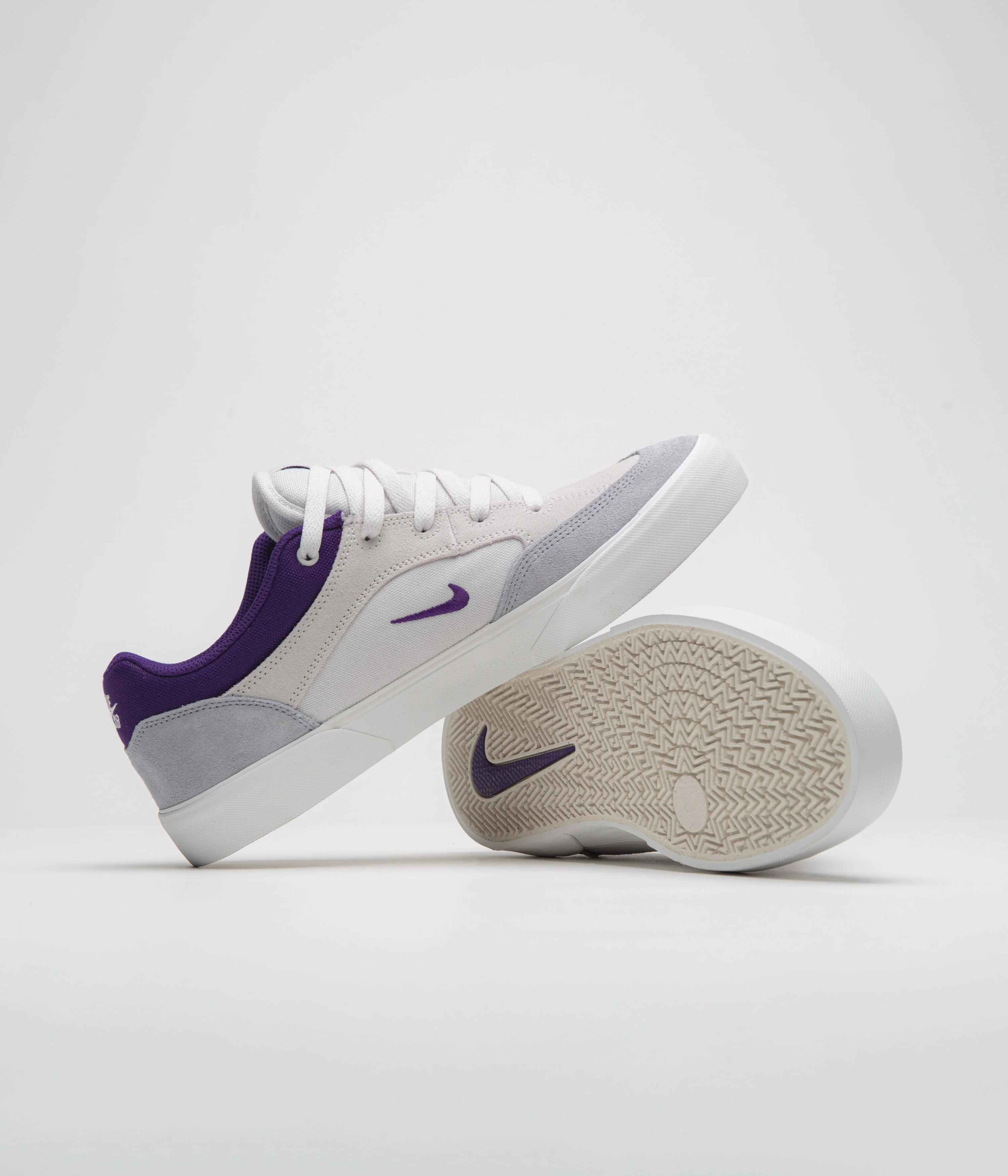Nike SB Malor Shoes - Platinum Tint / Court Purple - Wolf Grey - Image 7