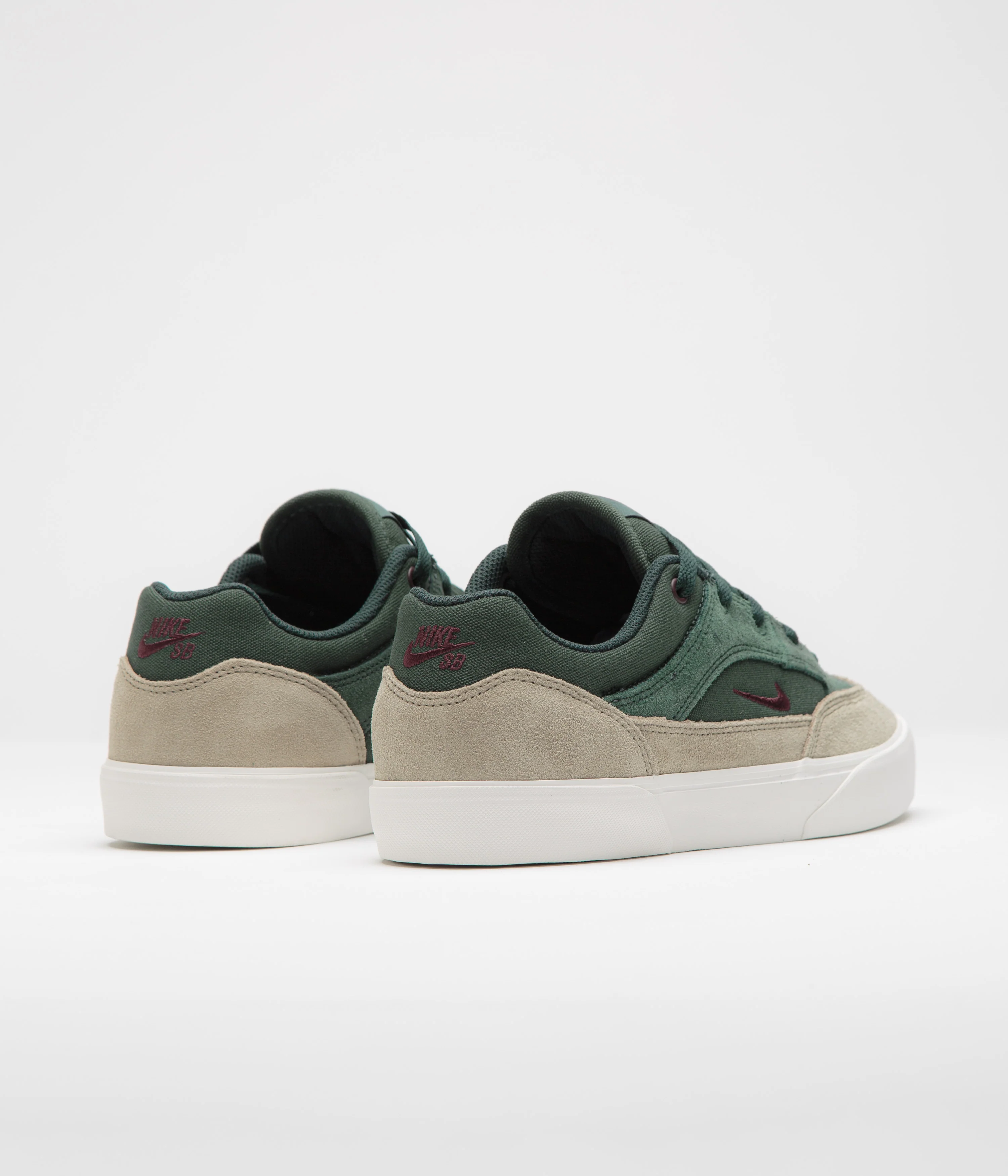 Nike SB Malor Shoes - Seaweed / Burgundy Crush - Khaki - Phantom - Image 4