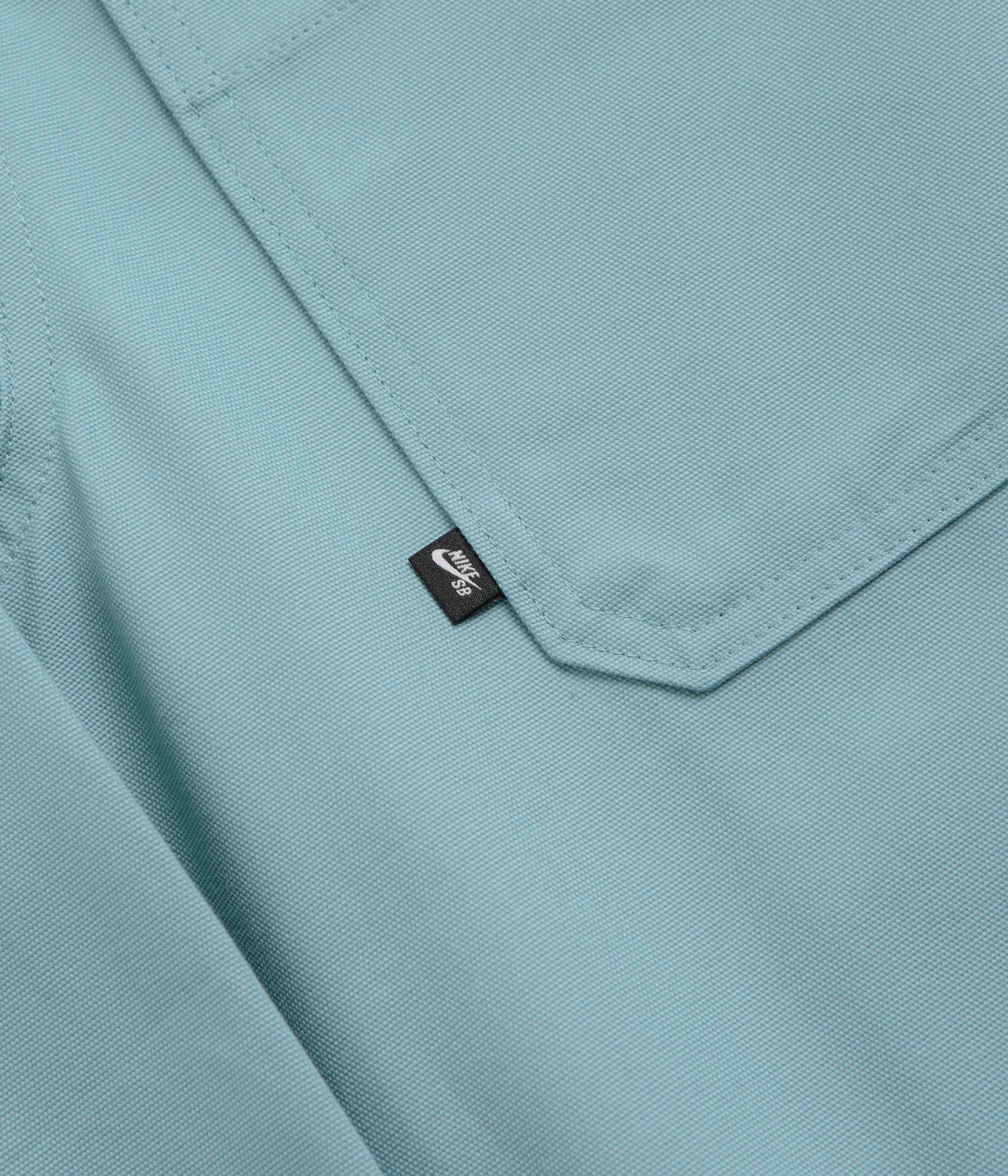 Nike SB New Essential Woven Shirt - Denim Turquoise / White - Image 3