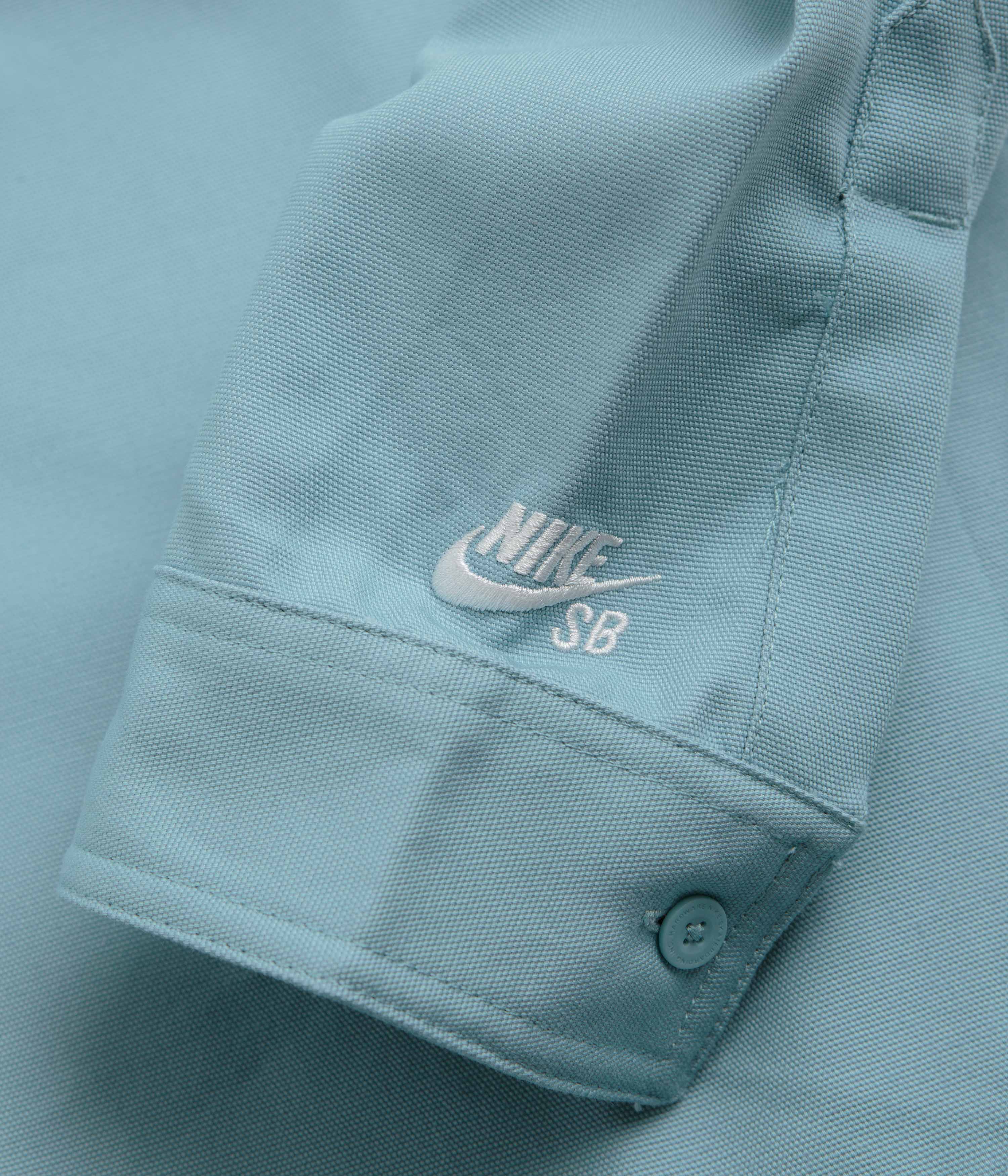 Nike SB New Essential Woven Shirt - Denim Turquoise / White - Image 5