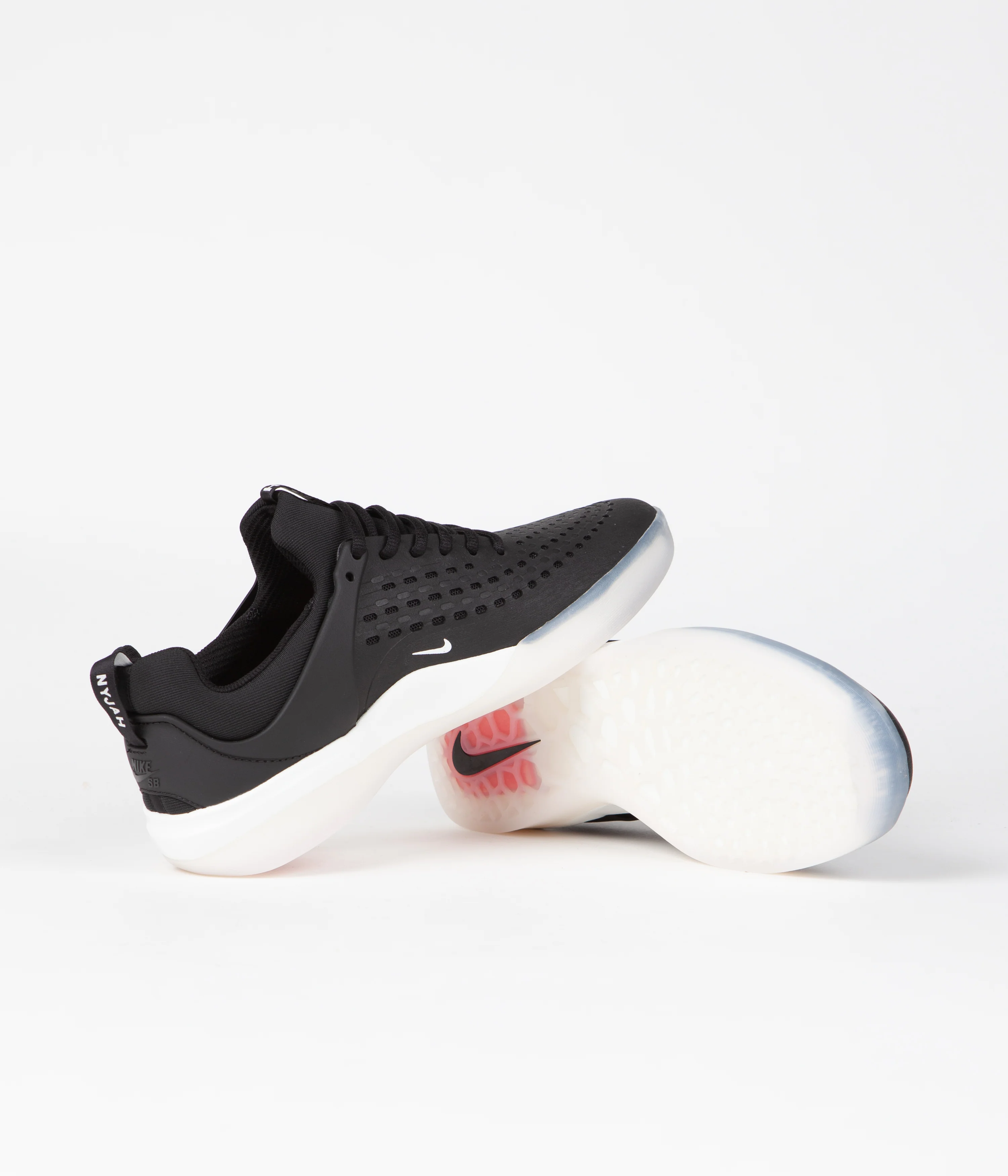 Nike SB Nyjah 3 Shoes - Black / White - Black - Summit White - Image 6