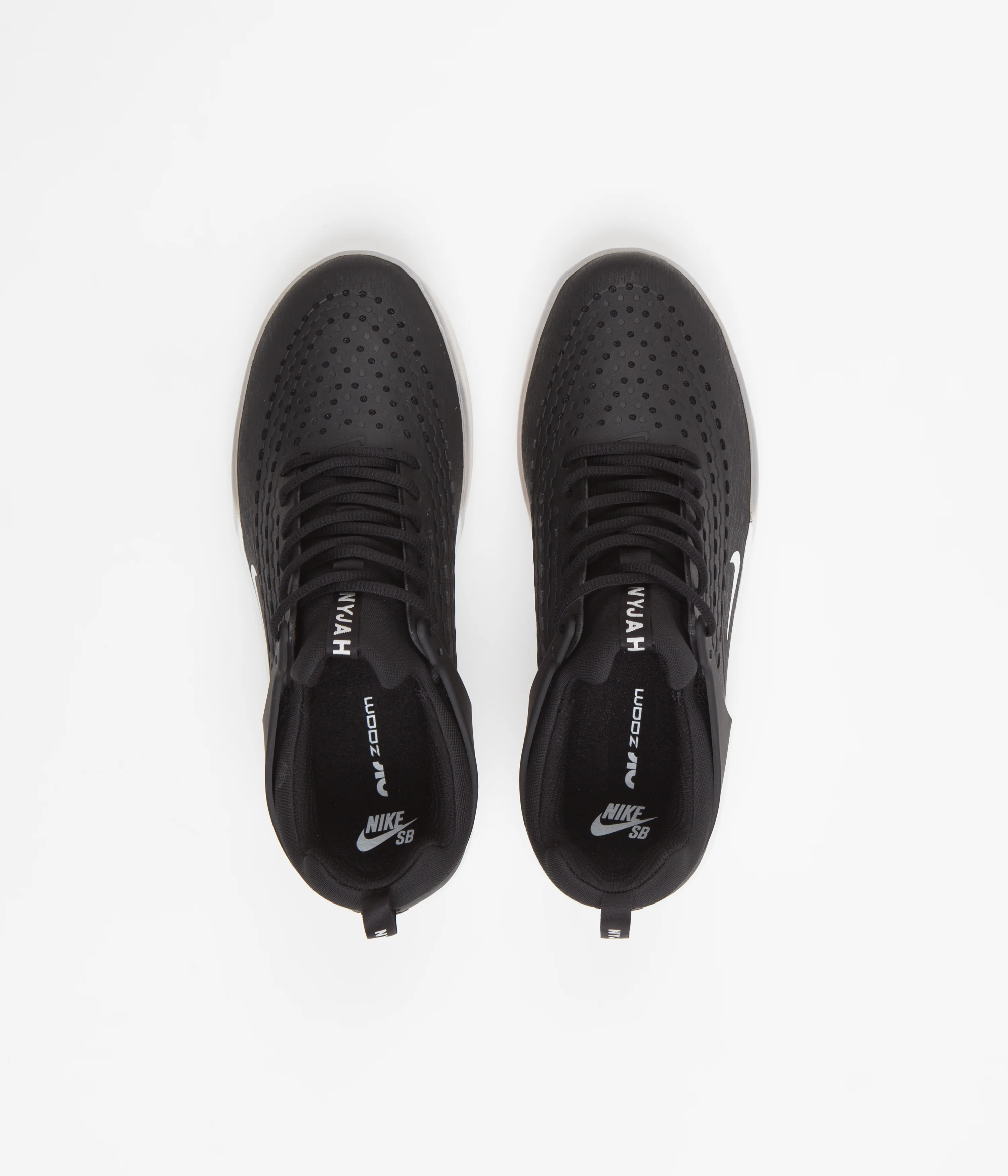 Nike SB Nyjah 3 Shoes - Black / White - Black - Summit White - Image 7