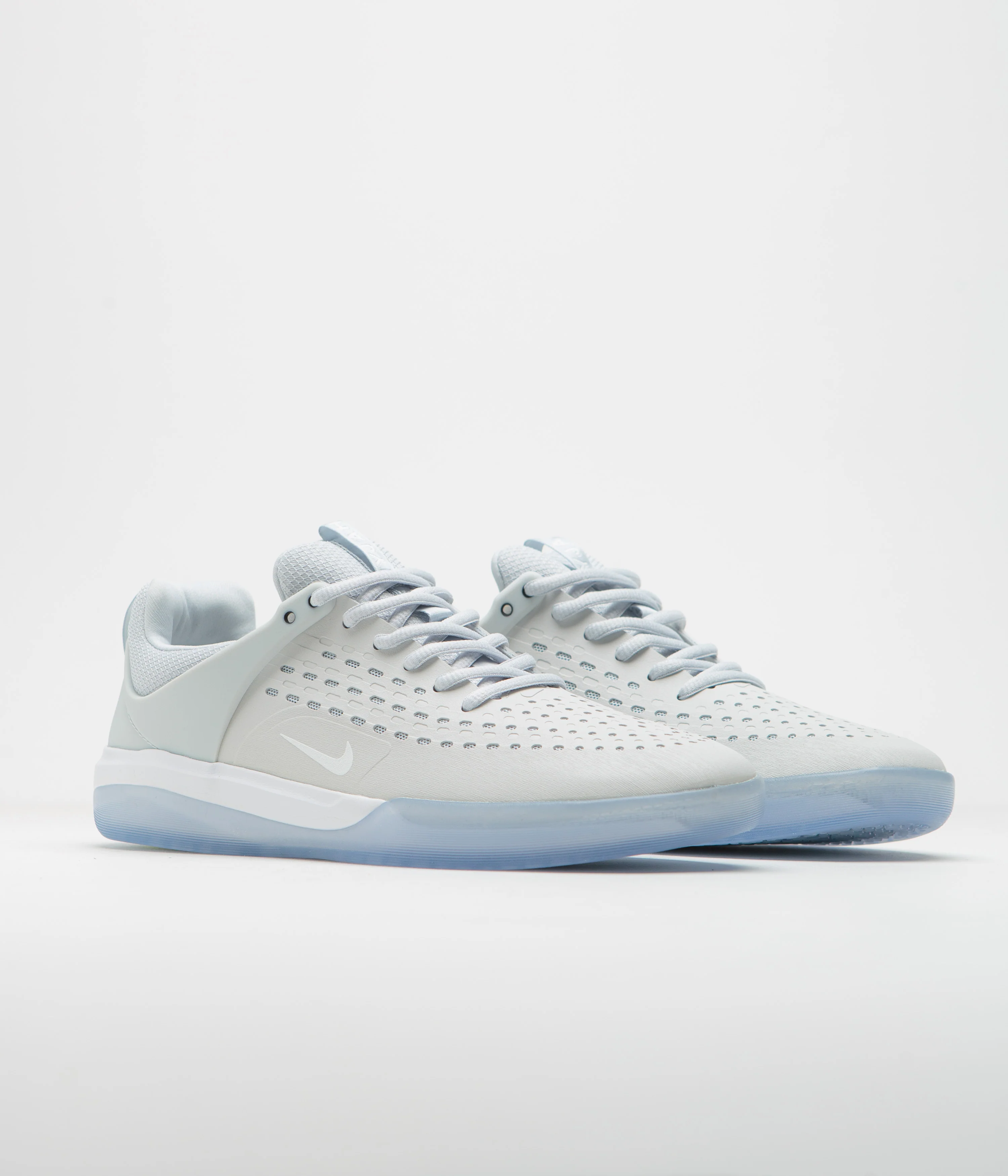 Nike SB Nyjah 3 Shoes - Pure Platinum / White - Pure Platinum - Volt - Image 2