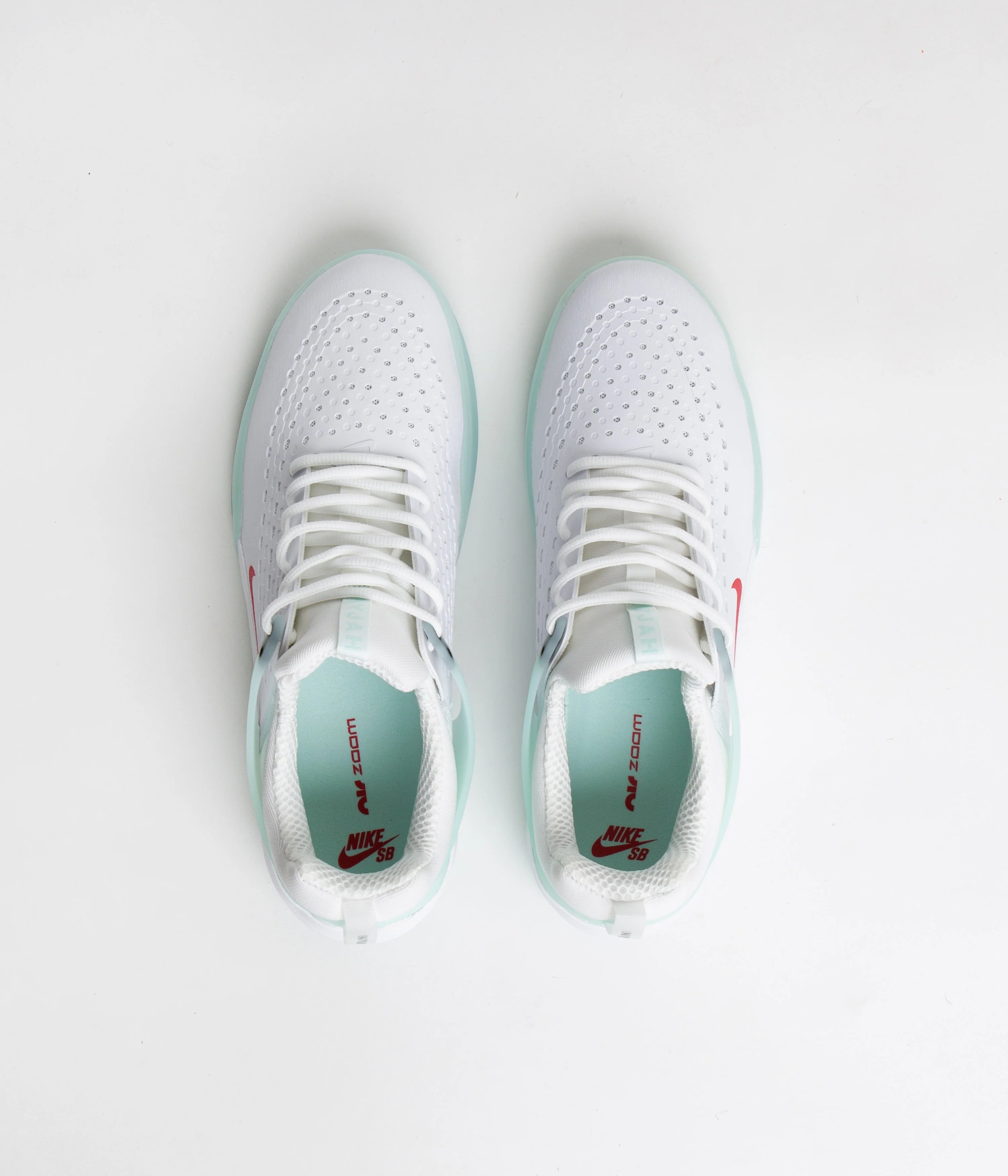 Nike SB Nyjah 3 Shoes - Skylight / University Red - Skylight - White - Image 7