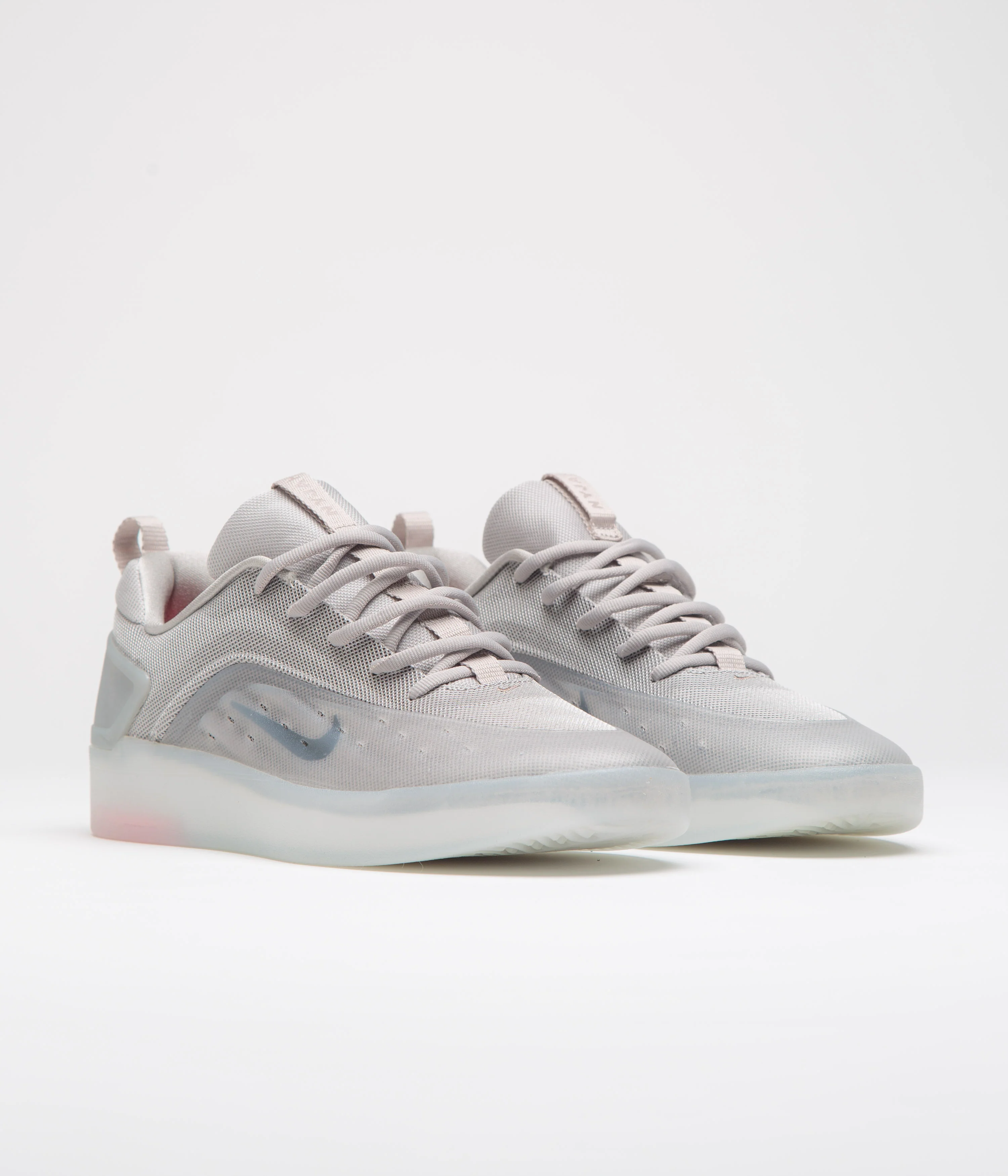 Nike SB Nyjah 4 Shoes - College Grey / Mink Brown - Light Silver - Image 2