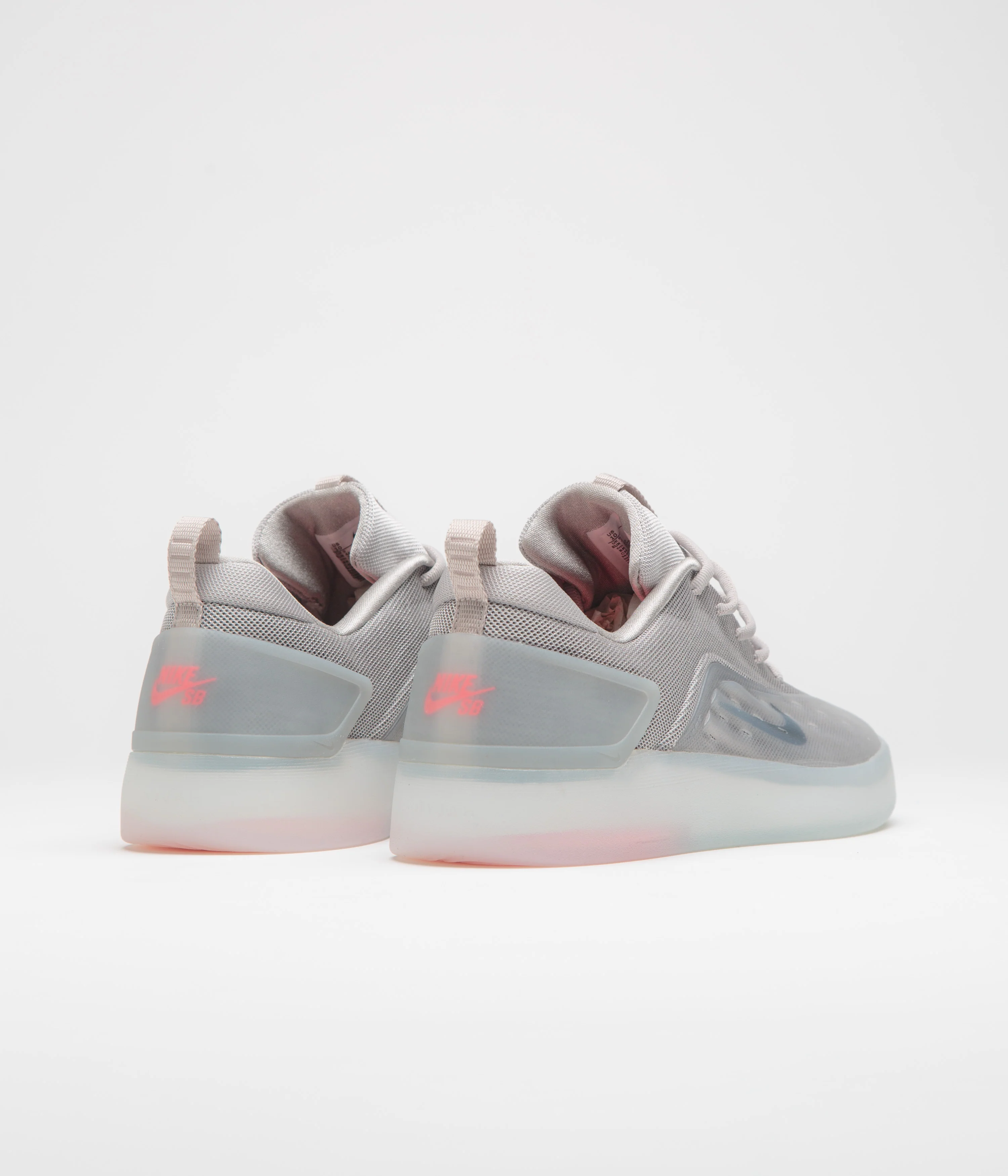 Nike SB Nyjah 4 Shoes - College Grey / Mink Brown - Light Silver - Image 4