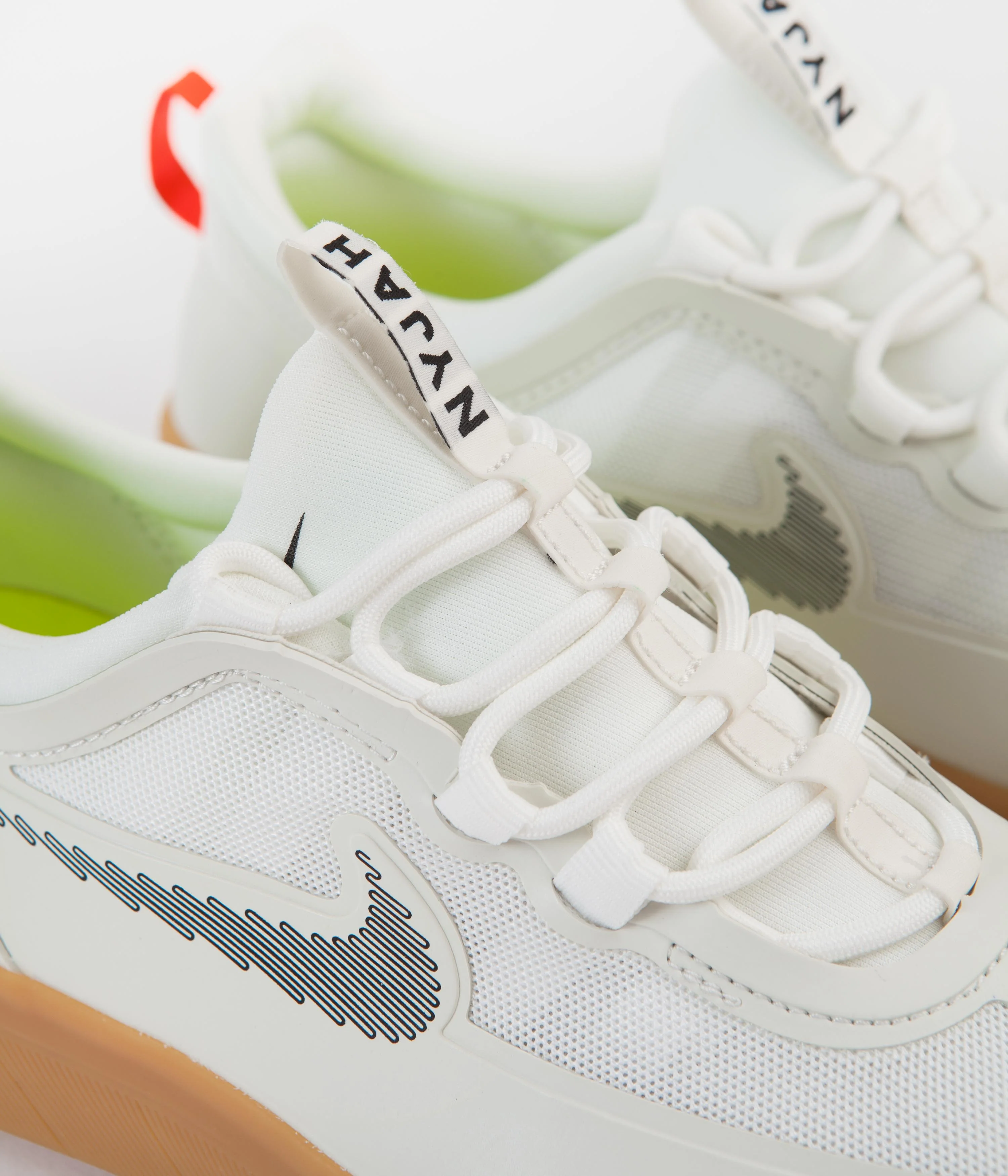 Nike SB Nyjah Free 2 Shoes - Summit White / Black - Bright Crimson - Image 3
