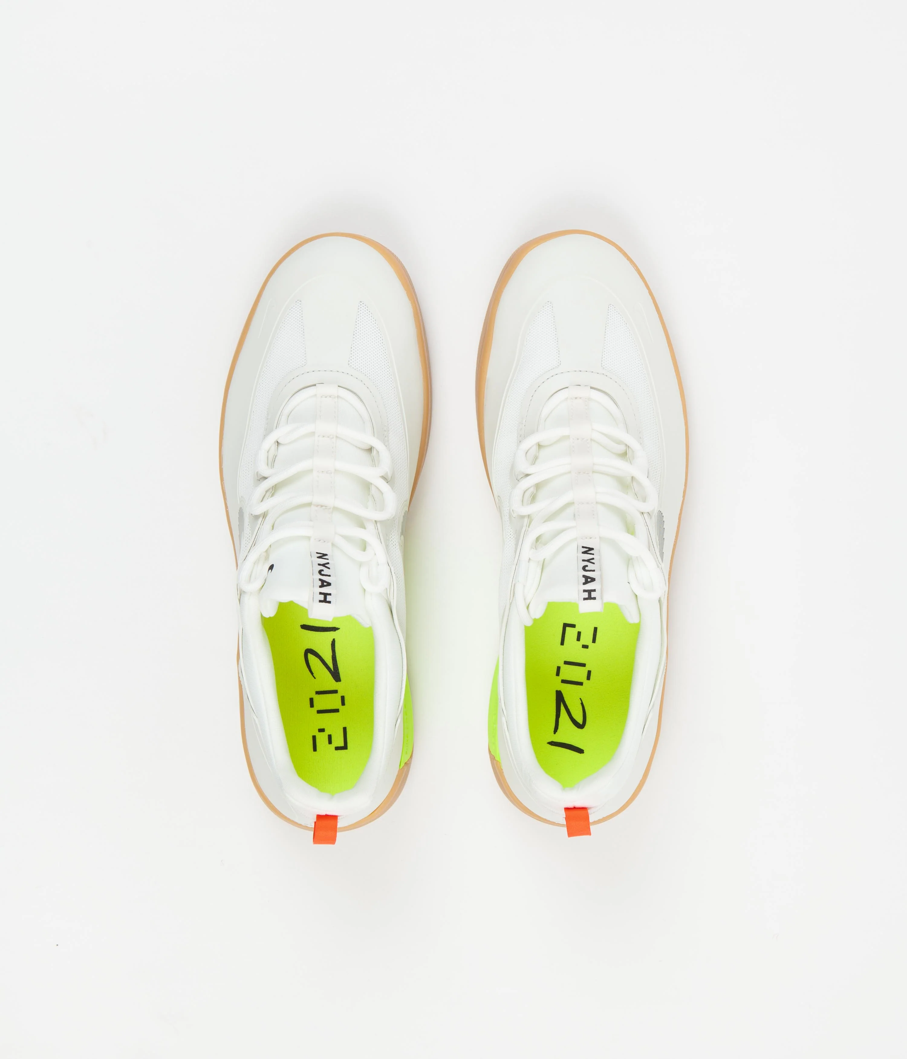 Nike SB Nyjah Free 2 Shoes - Summit White / Black - Bright Crimson - Image 7