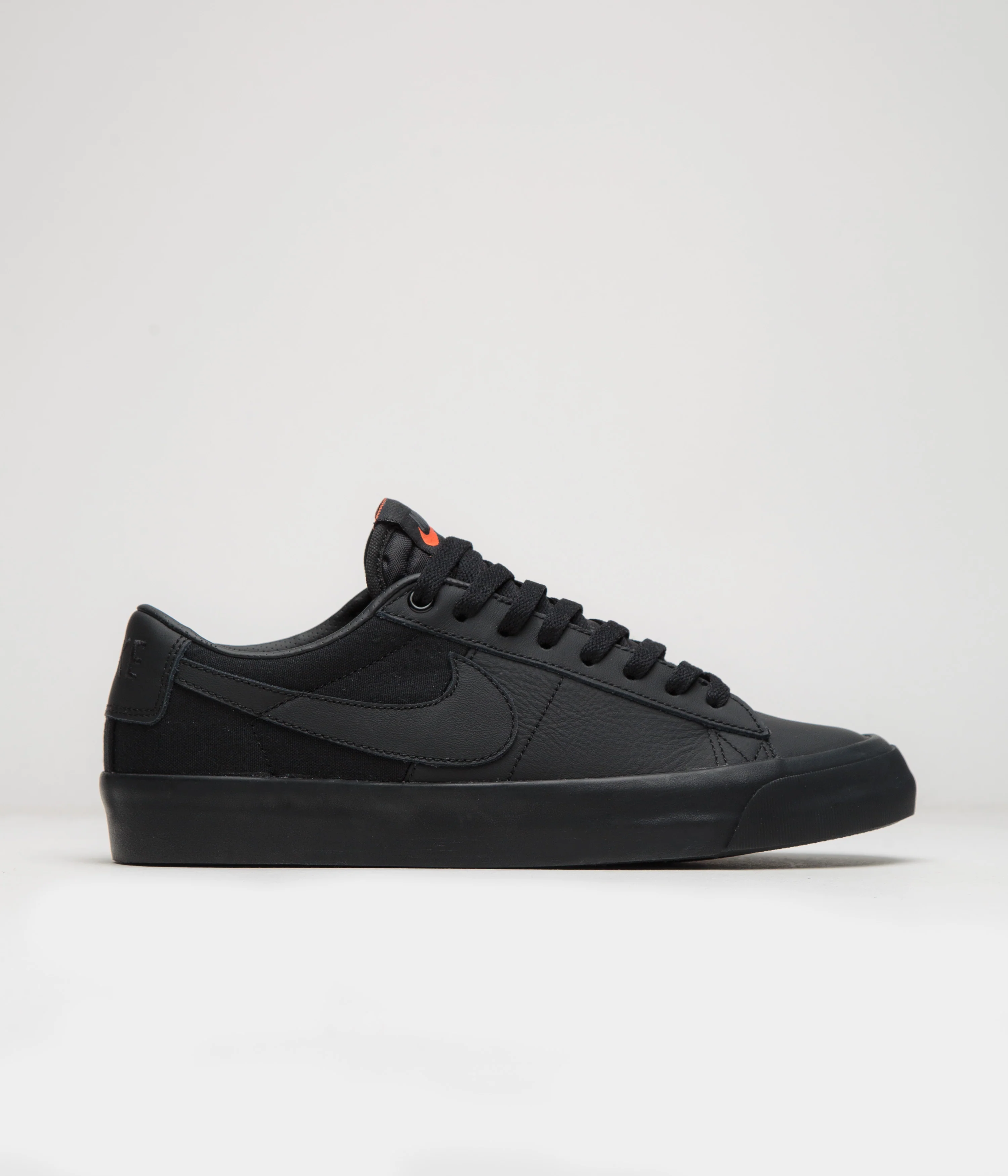 Nike SB Orange Label Blazer Low Pro GT Shoes - Black / Black - Black - Black