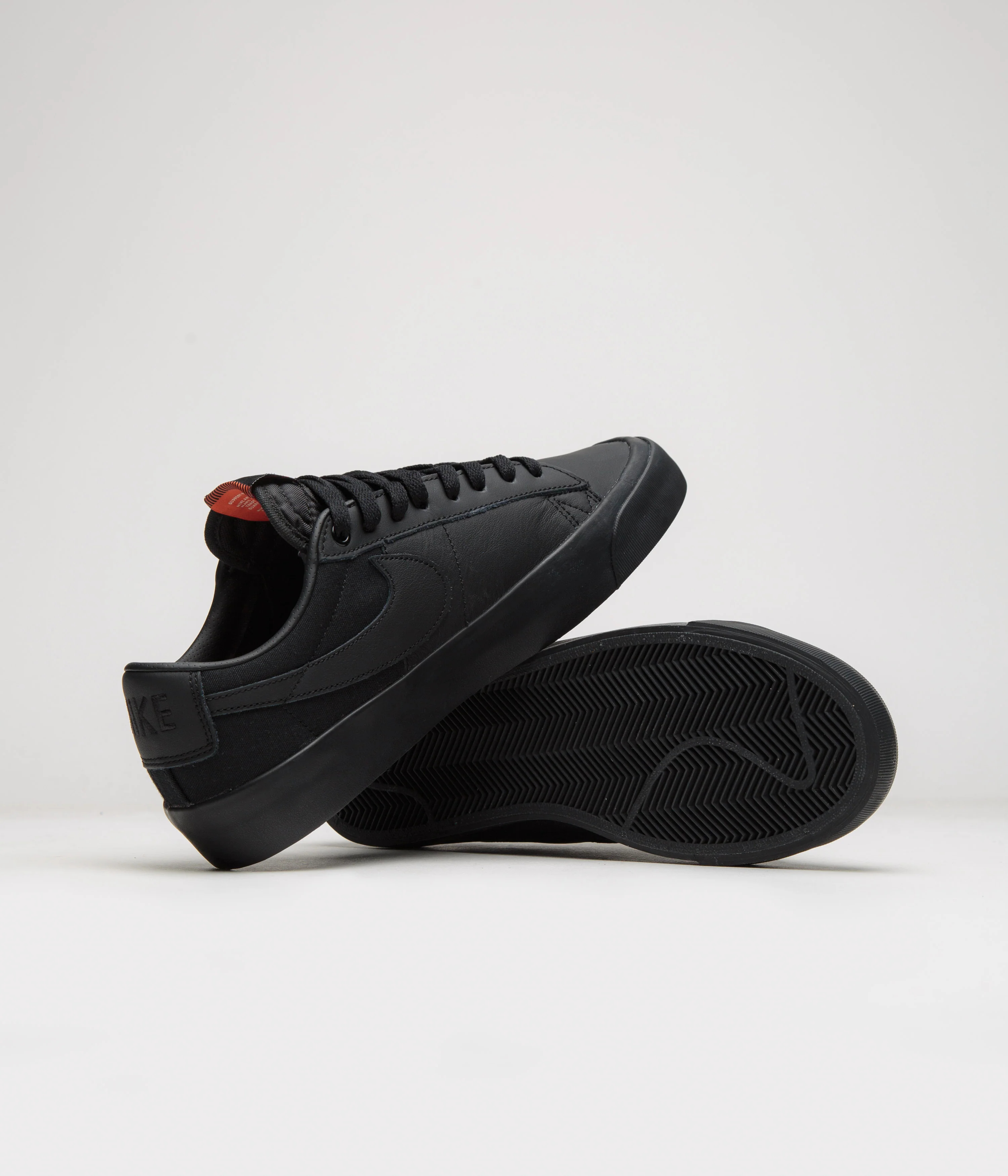 Nike SB Orange Label Blazer Low Pro GT Shoes - Black / Black - Black - Black - Image 4