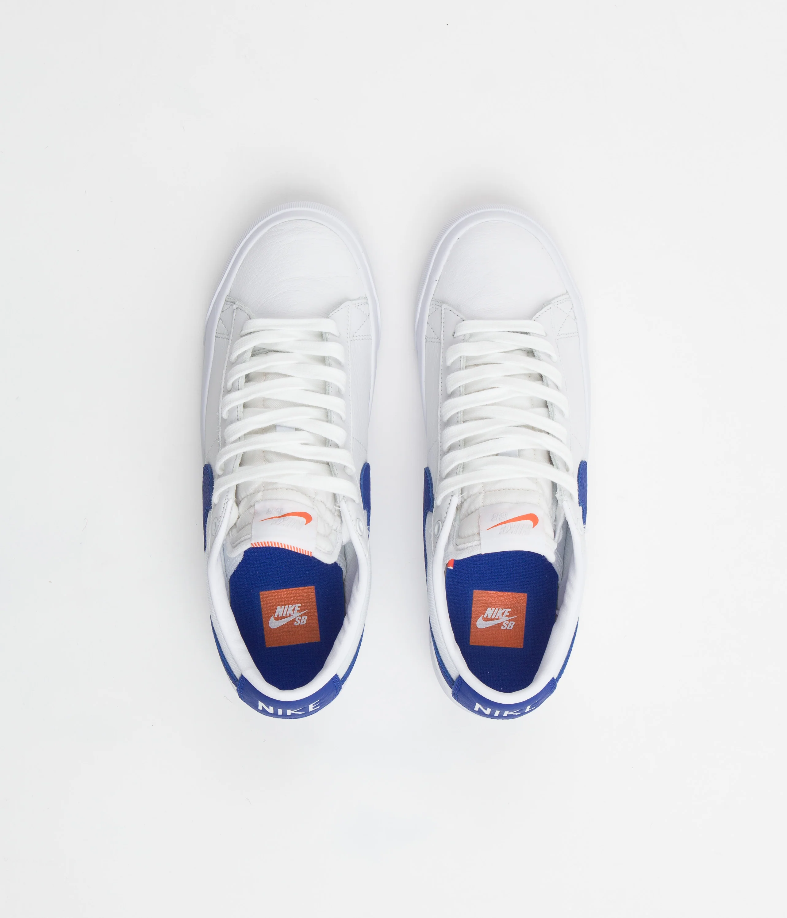 Nike SB Orange Label Blazer Low Pro GT Shoes - White / Varsity Royal - White - Varsity Royal - Image 7
