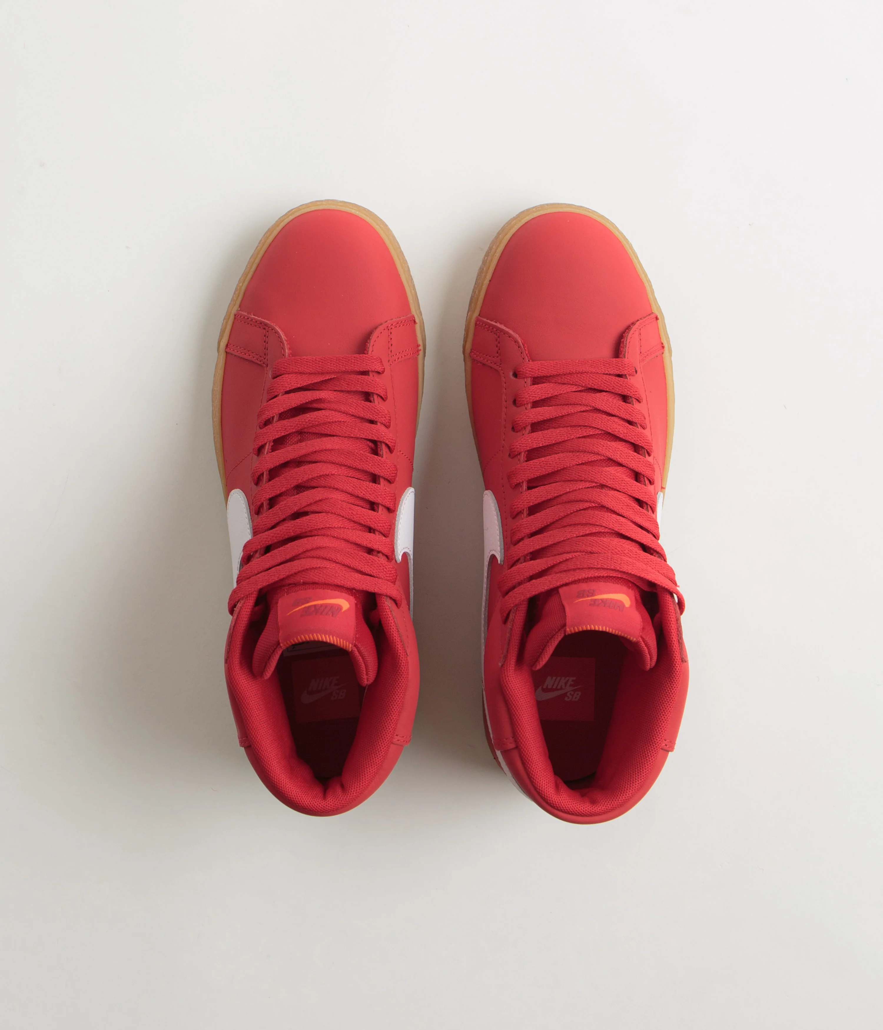 Nike SB Orange Label Blazer Mid Shoes - University Red / White - White - Image 7