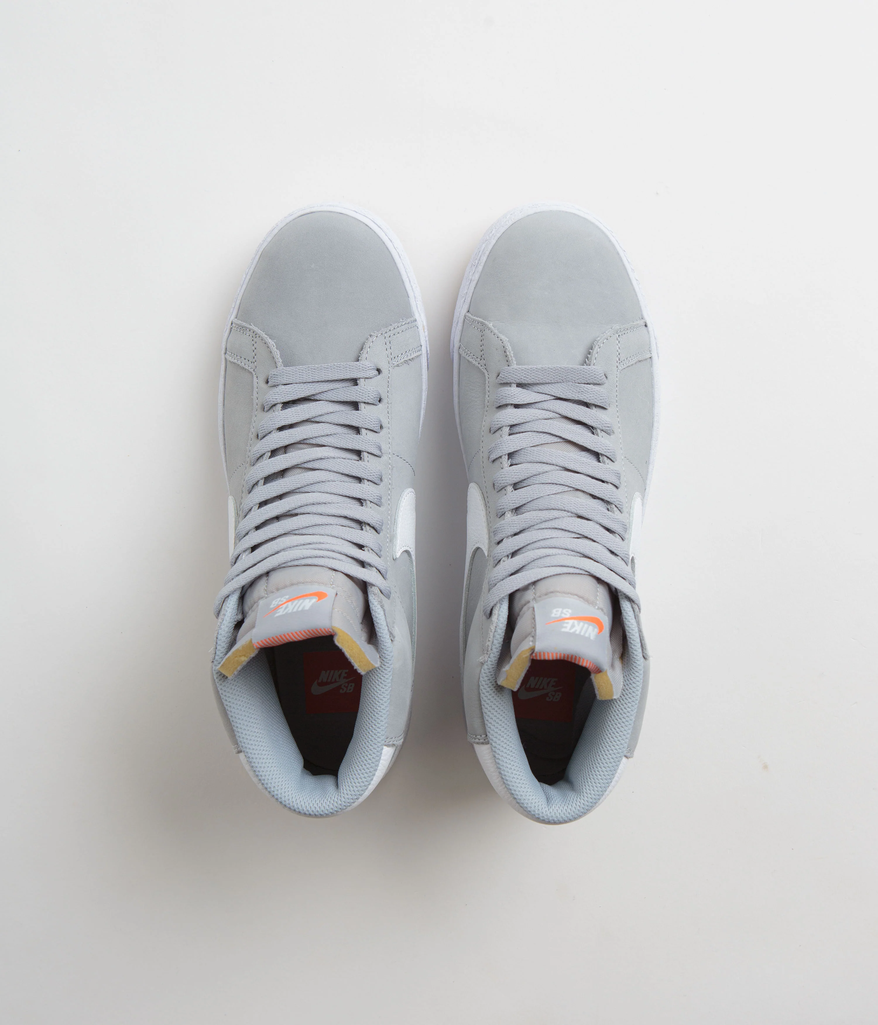 Nike SB Orange Label Blazer Mid Shoes - Wolf Grey / White - Wolf Grey - Image 7