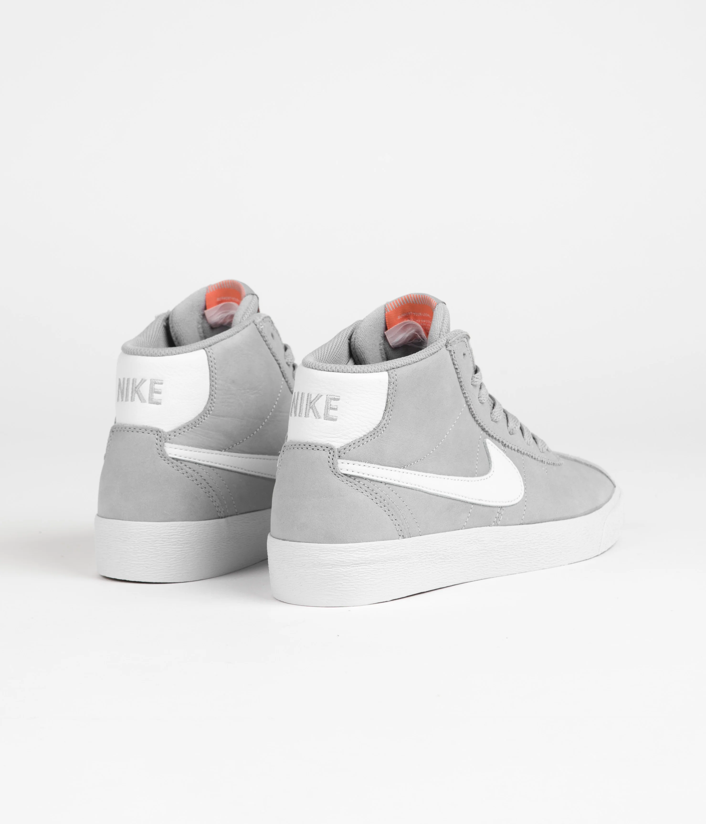 Nike SB Orange Label Bruin High Shoes - Wolf Grey / White - Wolf Grey - Image 4