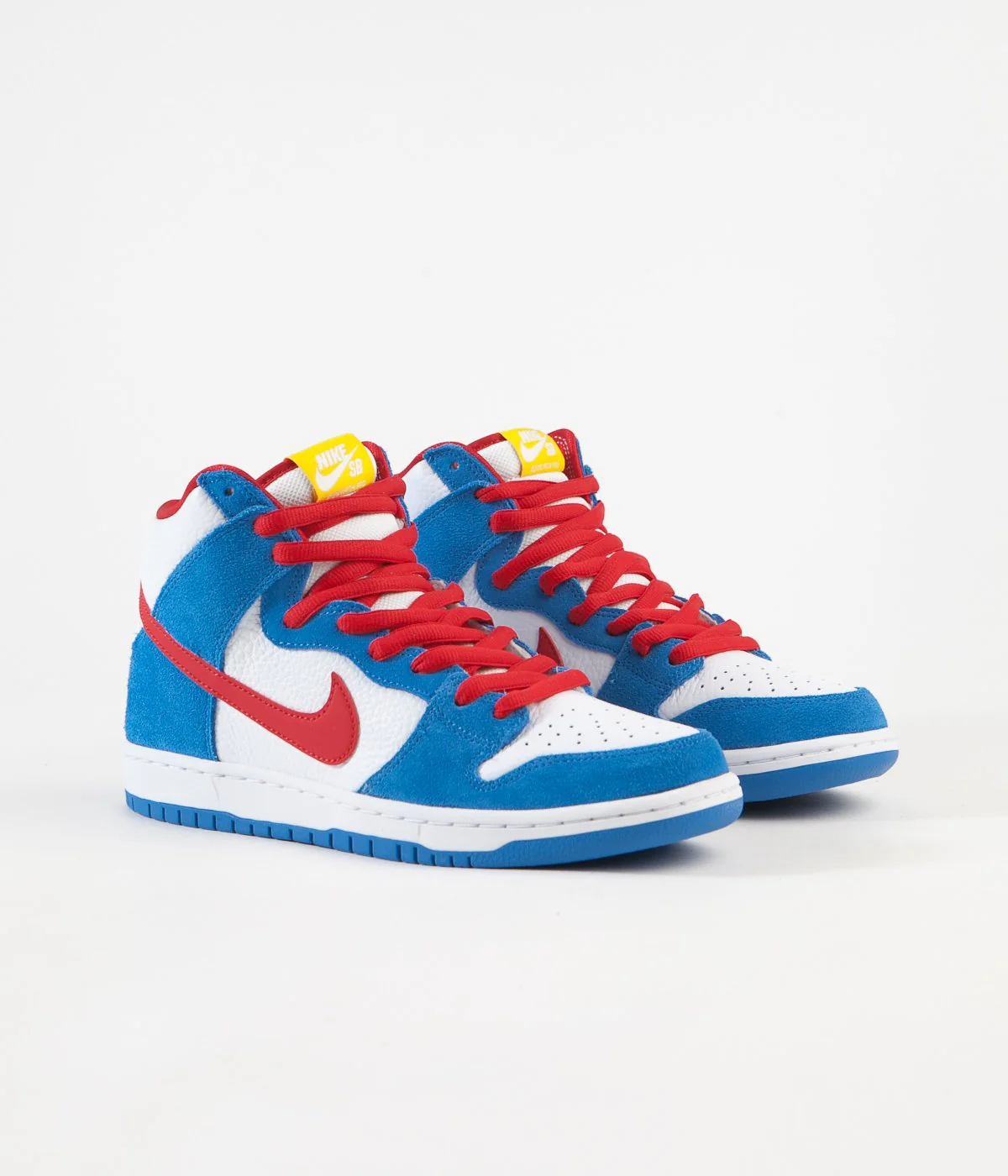 Nike SB Orange Label Dunk High Pro Shoes - Light Photo Blue / University Red - Image 2