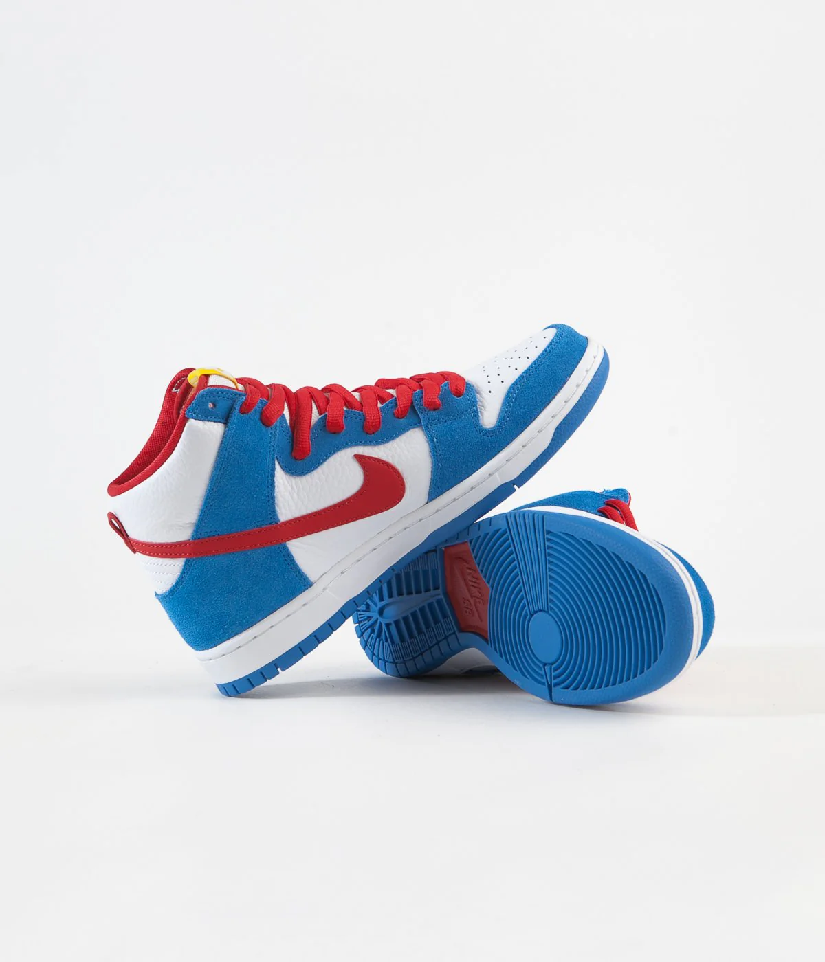 Nike SB Orange Label Dunk High Pro Shoes - Light Photo Blue / University Red - Image 5