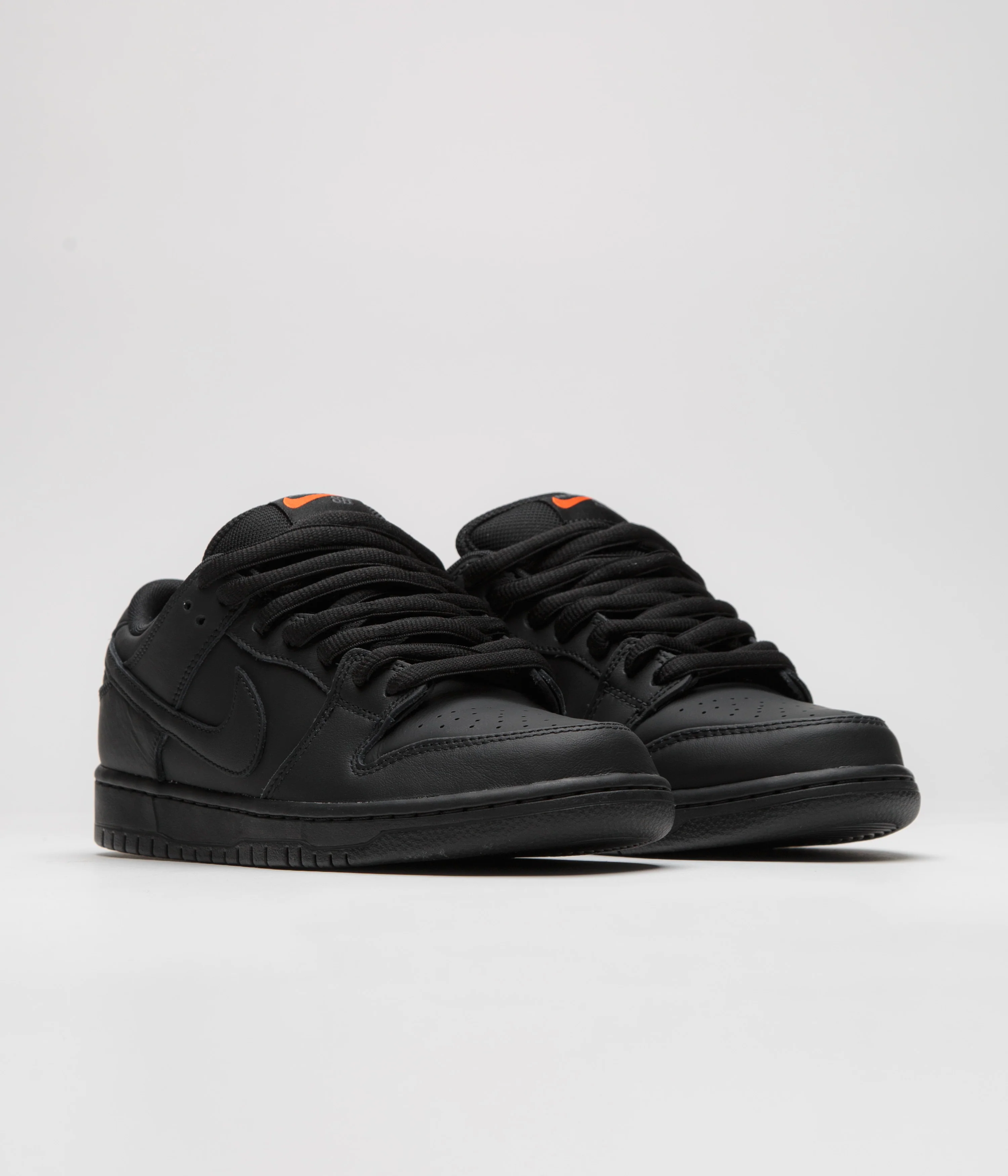 Nike SB Orange Label Dunk Low Pro Shoes - Black / Black - Black - Black - Image 2
