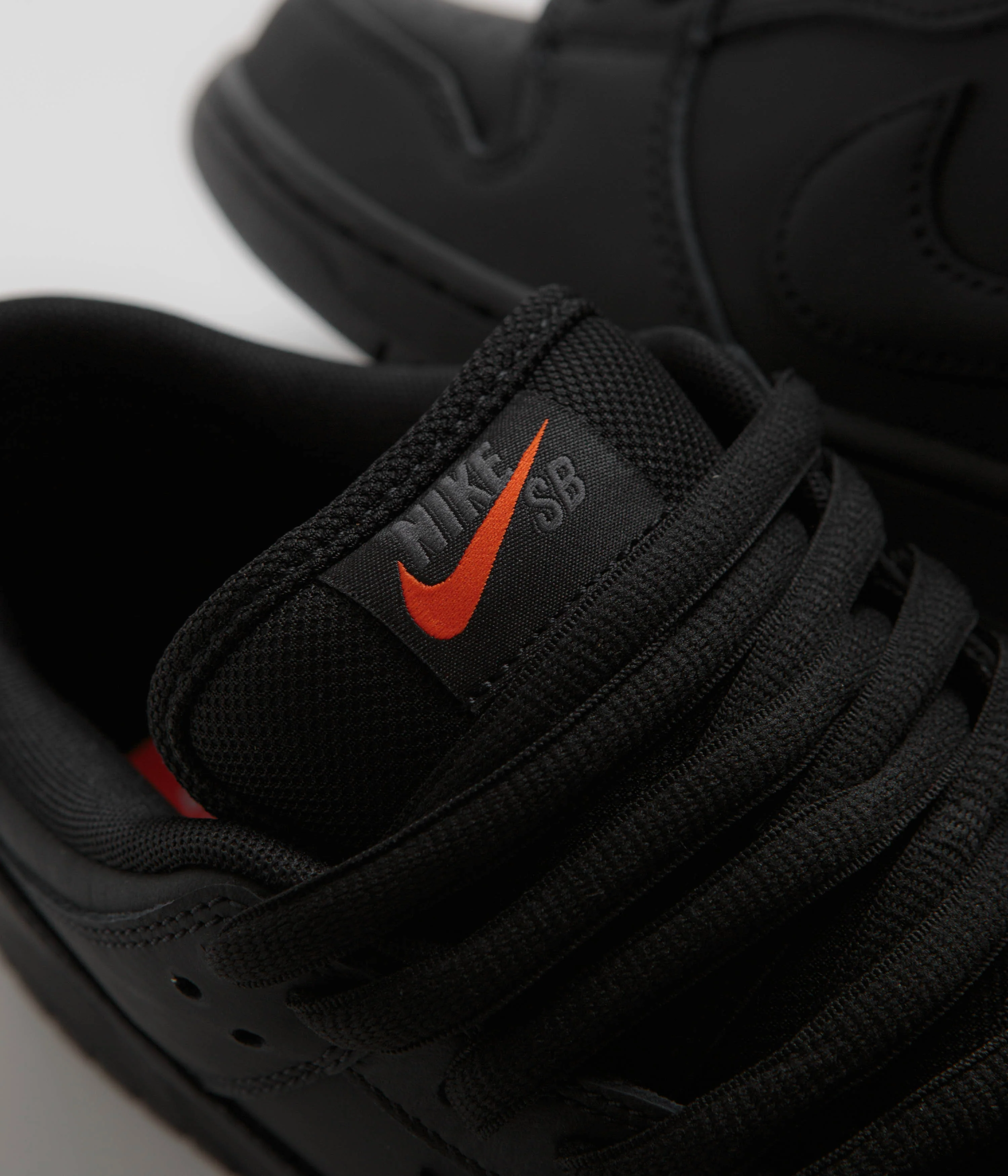 Nike SB Orange Label Dunk Low Pro Shoes - Black / Black - Black - Black - Image 3
