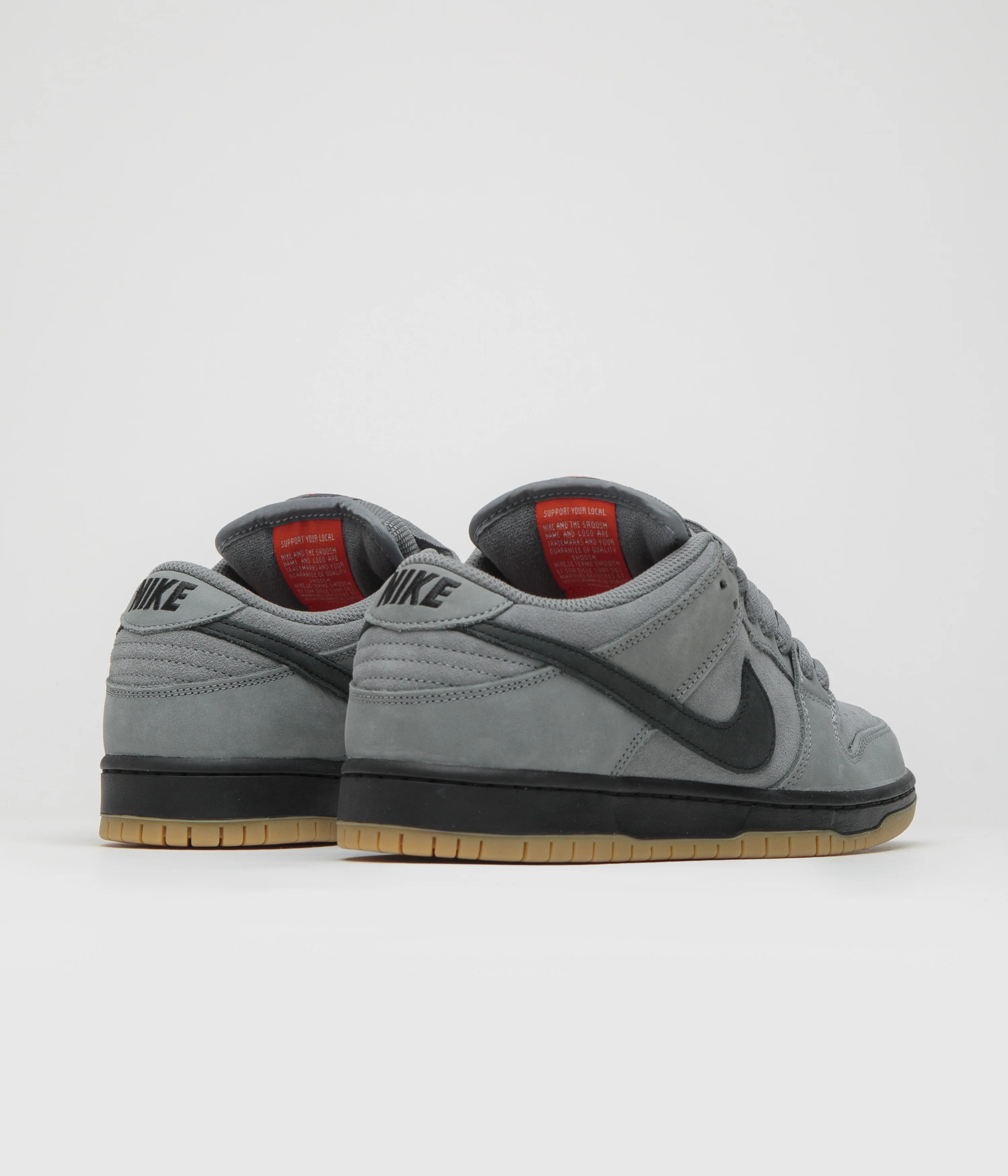 Nike SB Orange Label Dunk Low Pro Shoes - Cool Grey / Black - Cool Grey - Dark Grey - Image 4