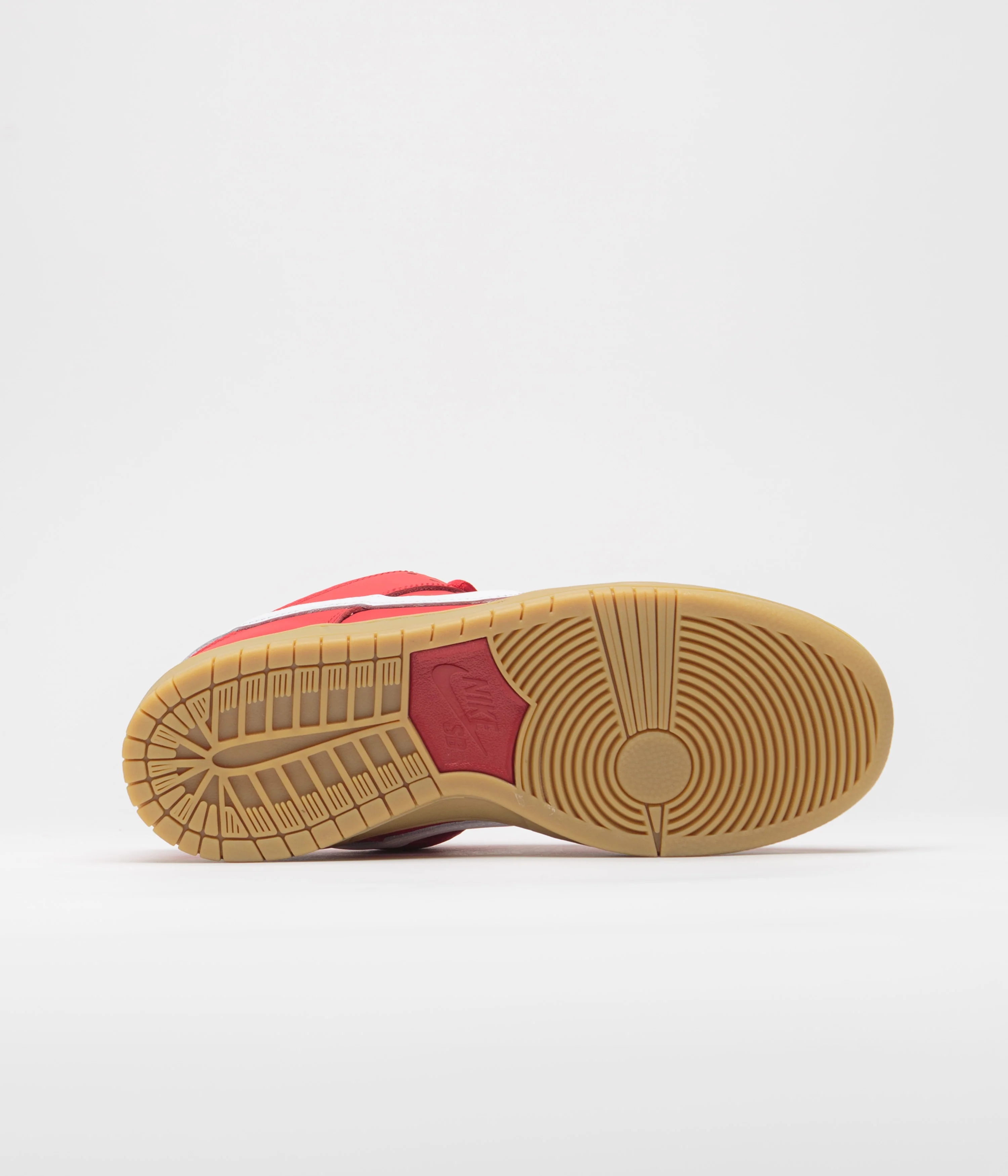 Nike SB Orange Label Dunk Low Pro Shoes - University Red / White - University Red - Image 6