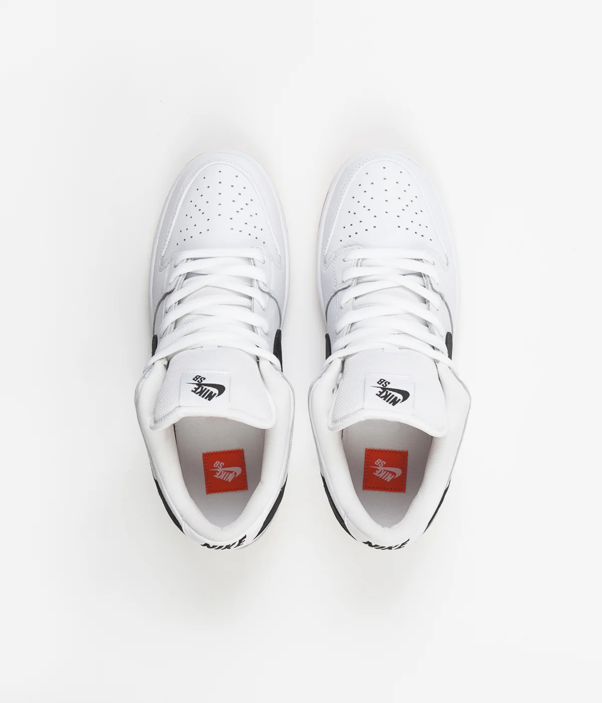 Nike SB Orange Label Dunk Low Pro Shoes - White / Black - Gum - Image 8