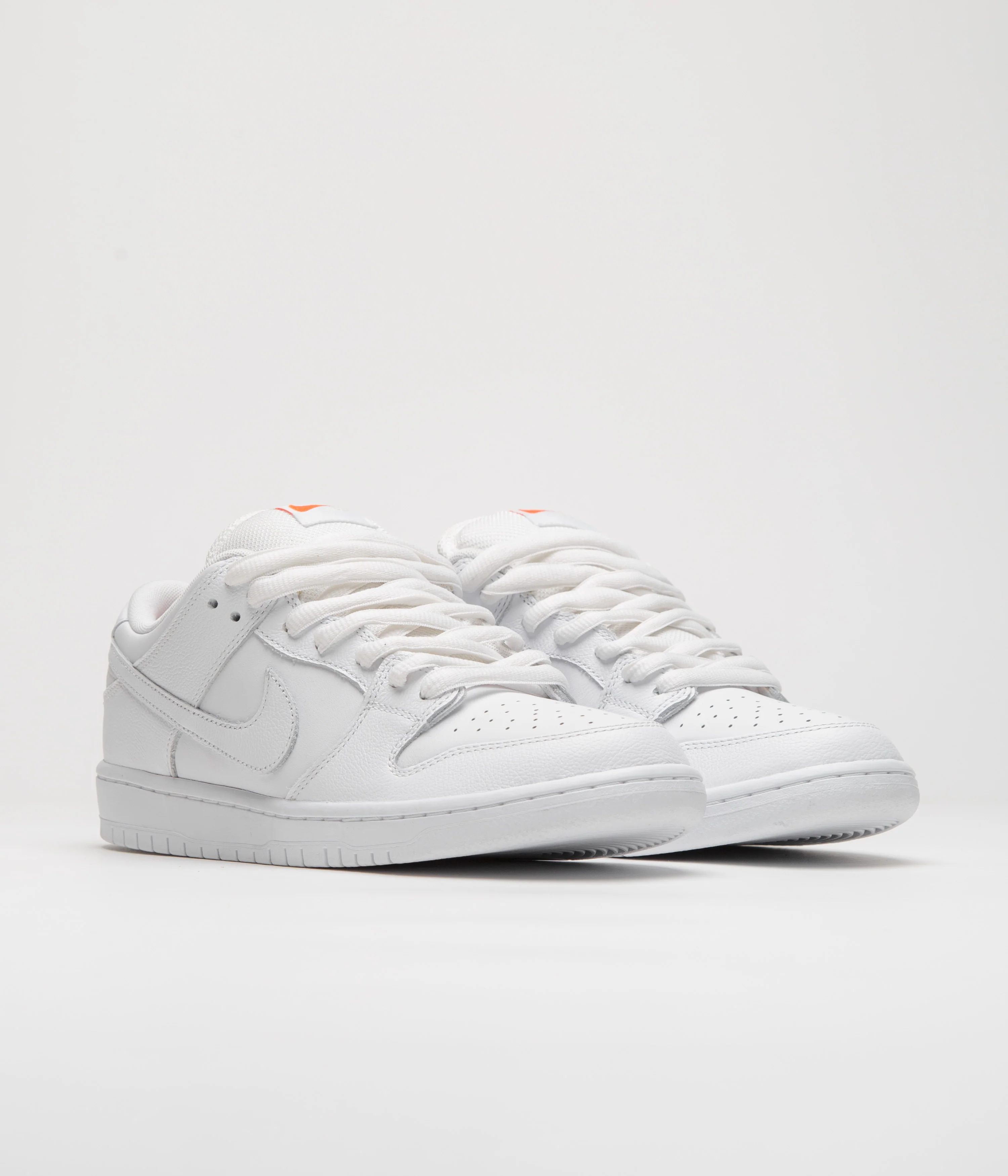 Nike SB Orange Label Dunk Low Pro Shoes - White / White - White - White - Image 3