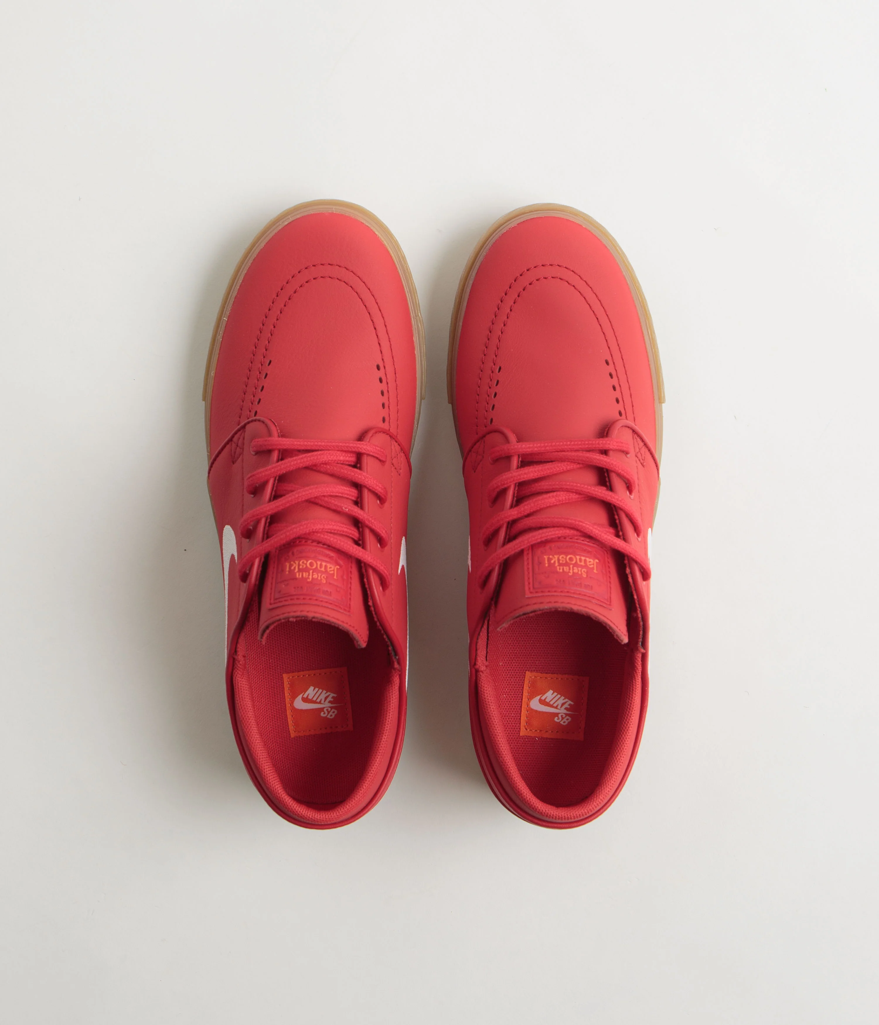 Nike SB Orange Label Janoski Shoes - University Red / White - University Red - Image 7