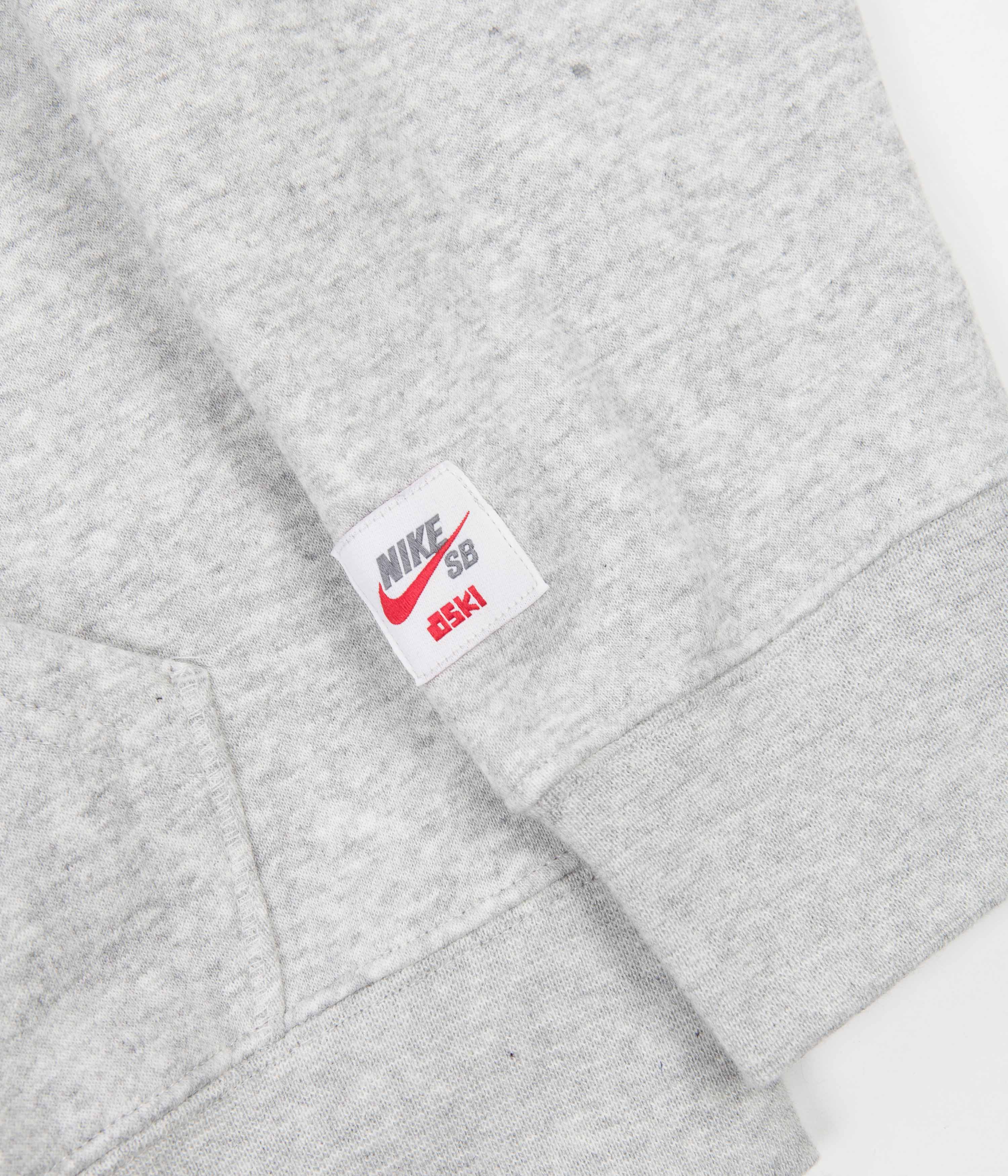 Nike SB Orange Label Oski Hoodie - Grey Heather - Image 2