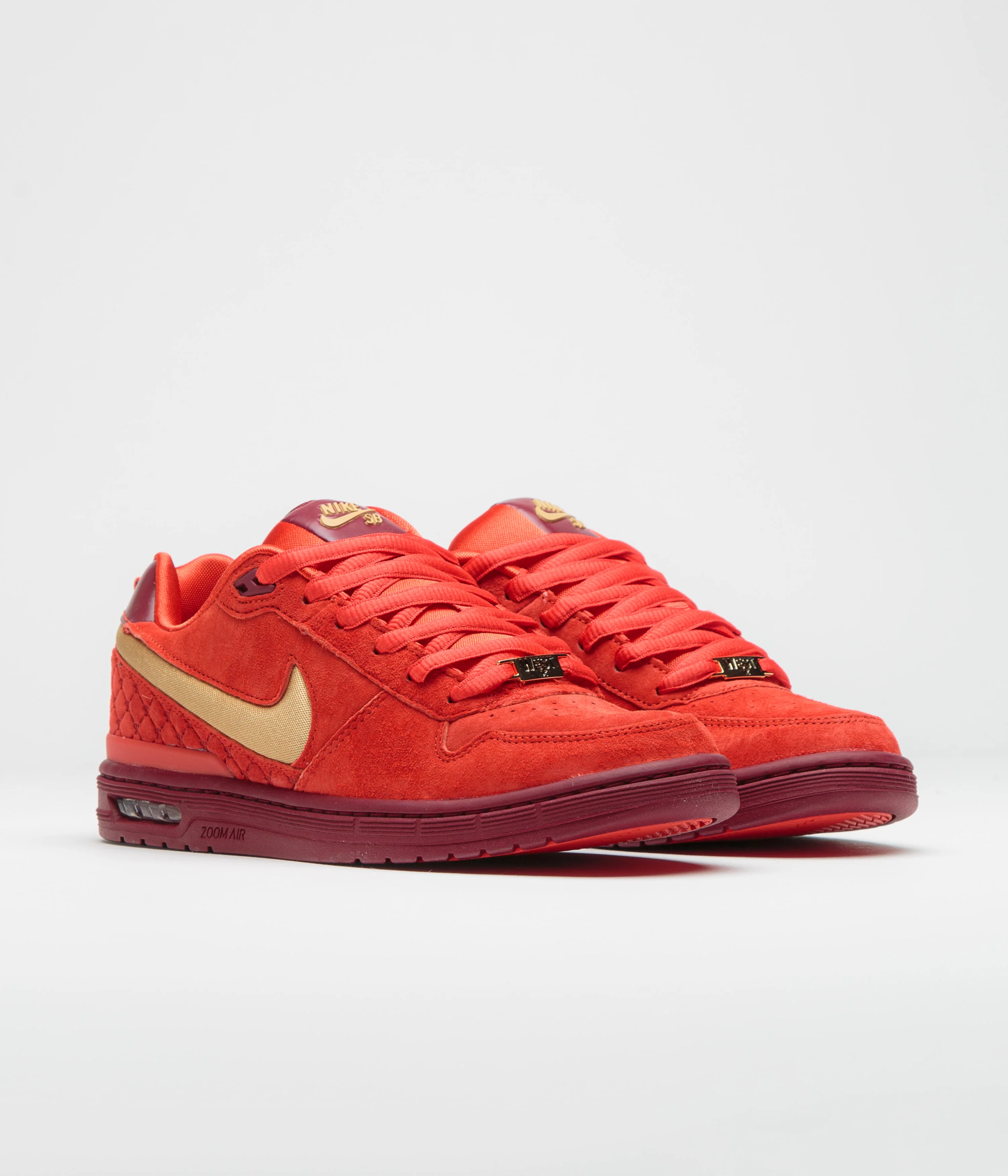 Nike SB P-Rod 1 OG Shoes - Habanero Red / Club Gold - Team Red - Image 2