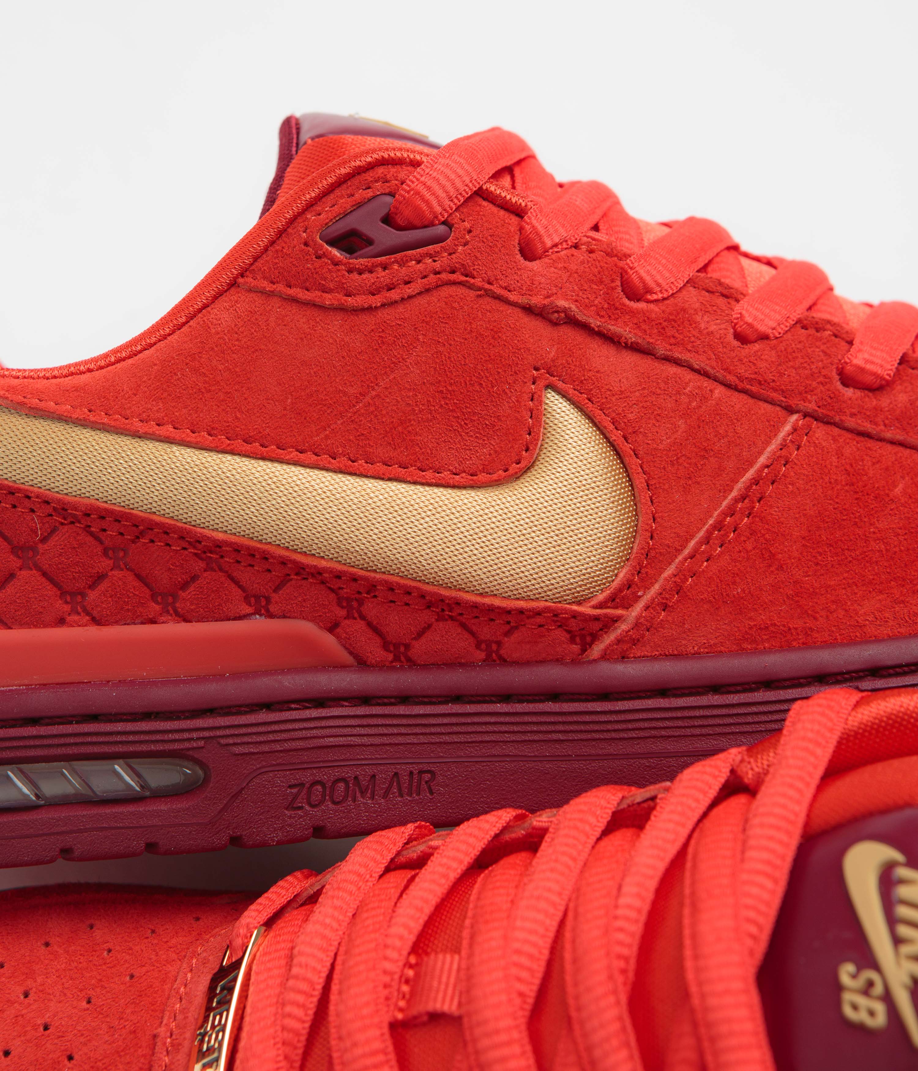 Nike SB P-Rod 1 OG Shoes - Habanero Red / Club Gold - Team Red - Image 3