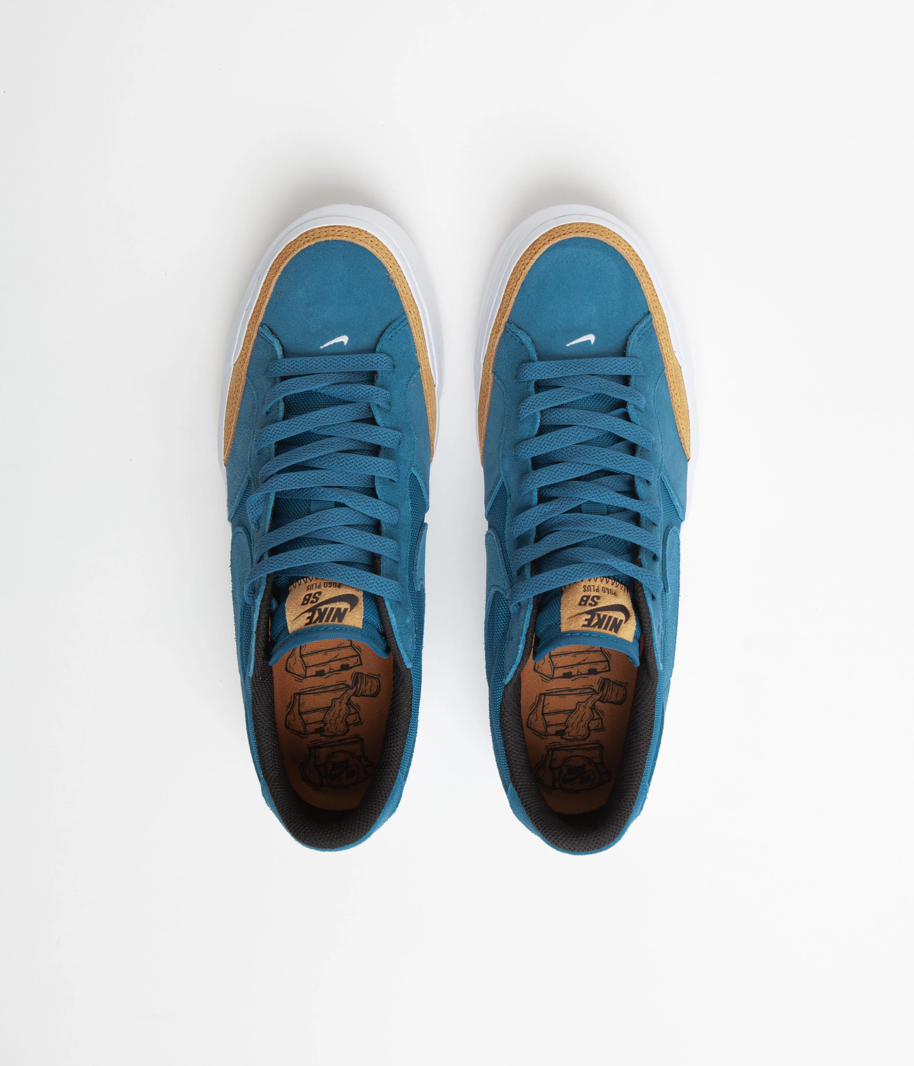 Nike SB Pogo Plus Premium Shoes - Green Abyss / Green Abyss - Desert Ochre - Image 7