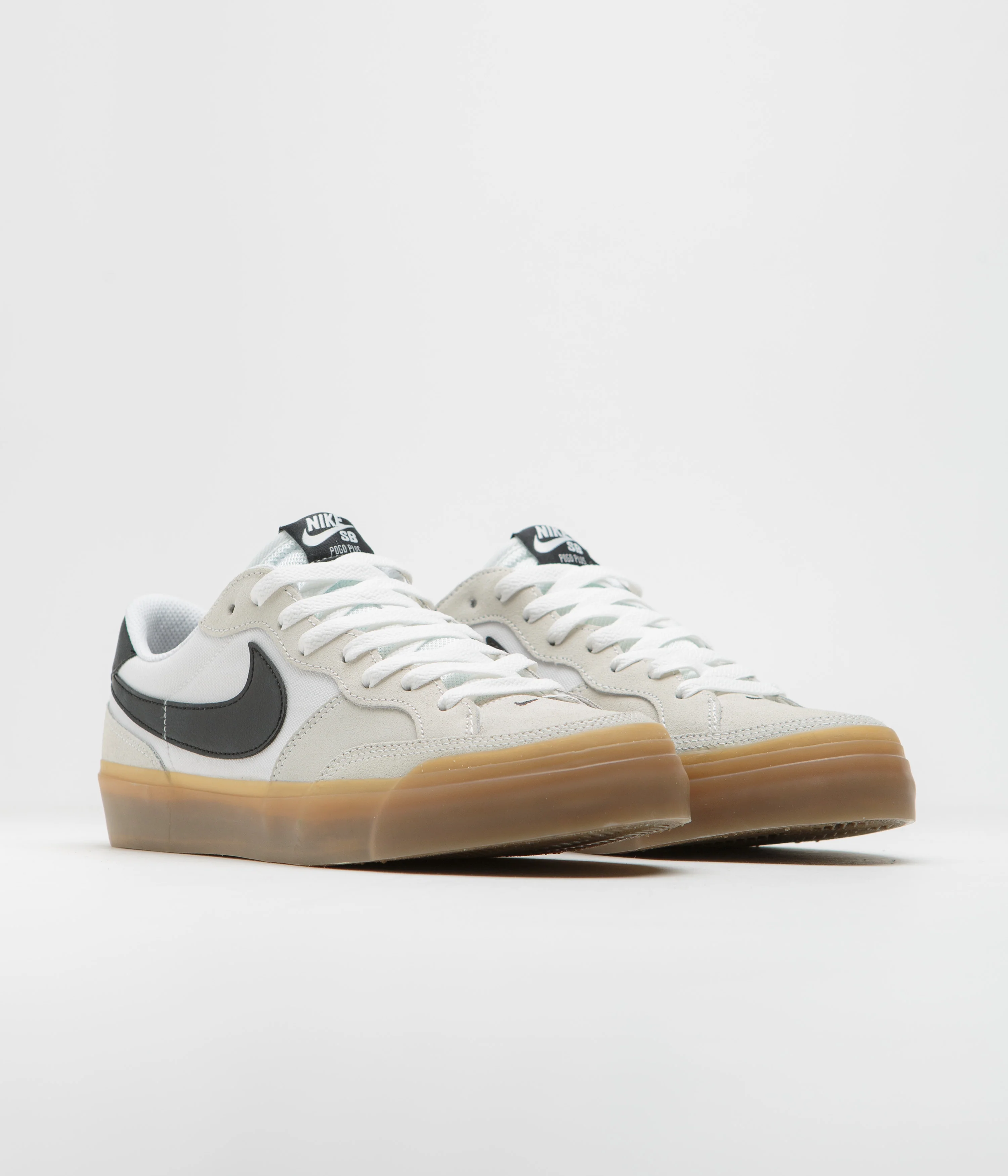 Nike SB Pogo Shoes - White / Black - White - Gum Light Brown - Image 3