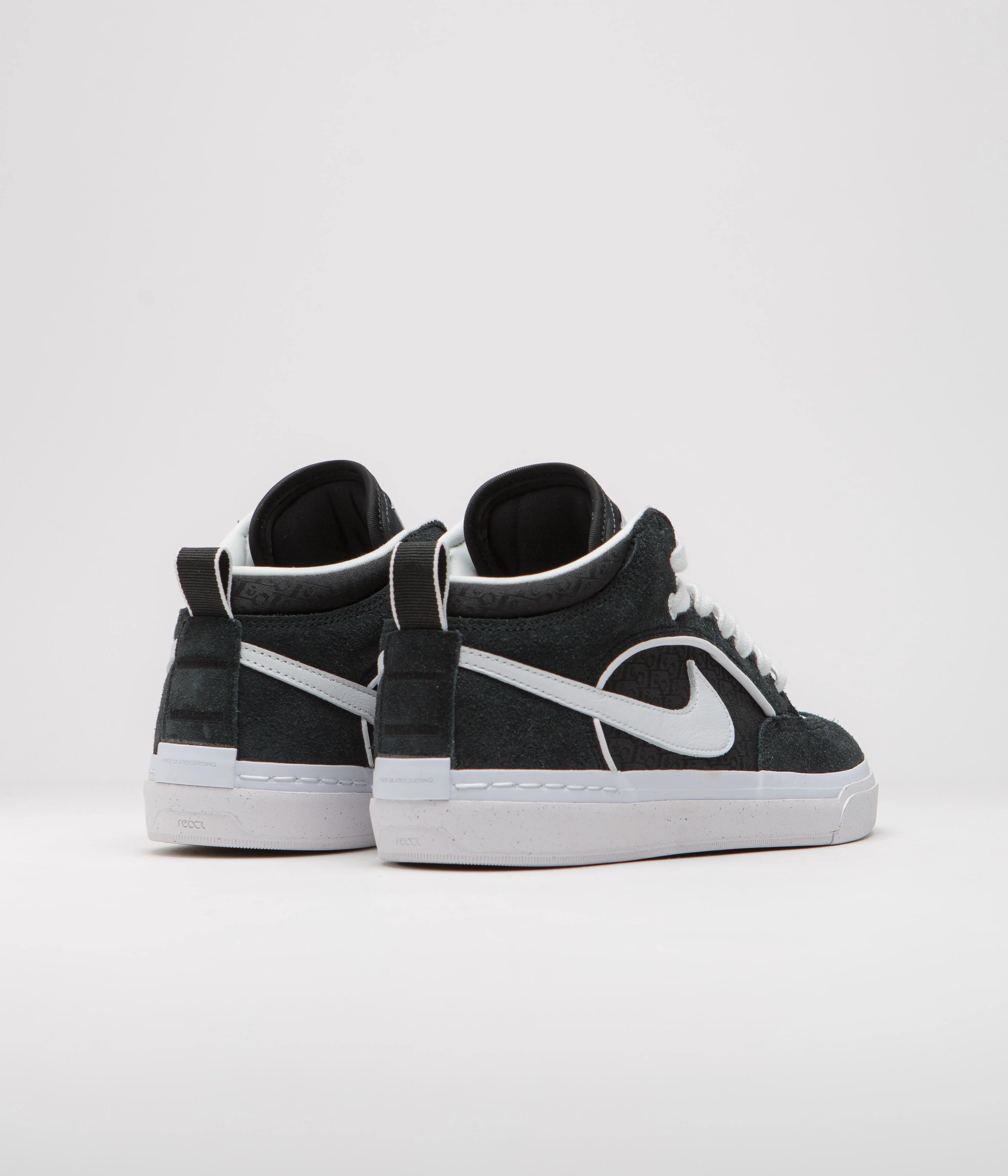 Nike SB React Leo Shoes - Black / White - Black - Gum Light Brown - Image 5