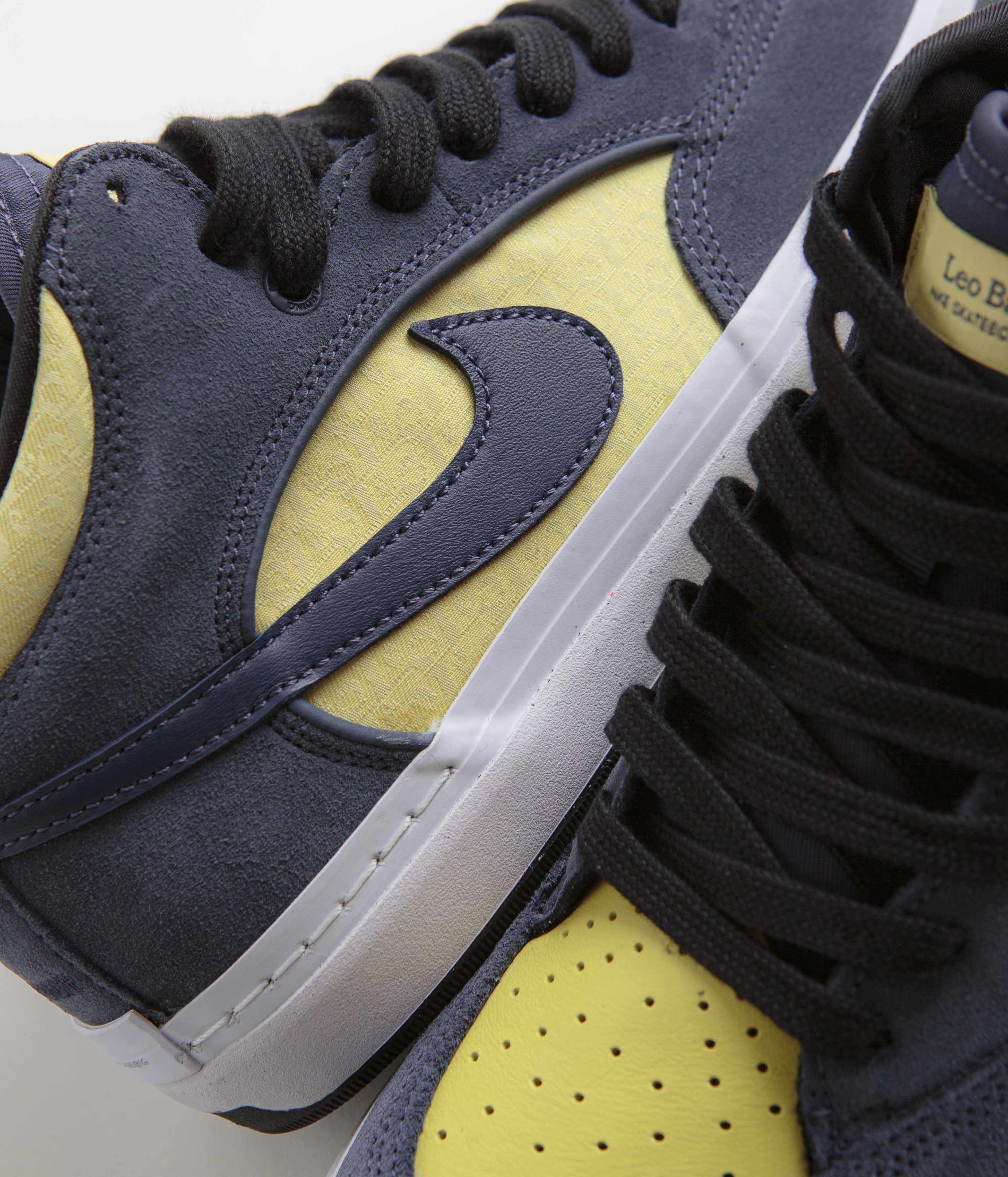 Nike SB React Leo Shoes - Thunder Blue / Thunder Blue - Saturn Gold - Image 3