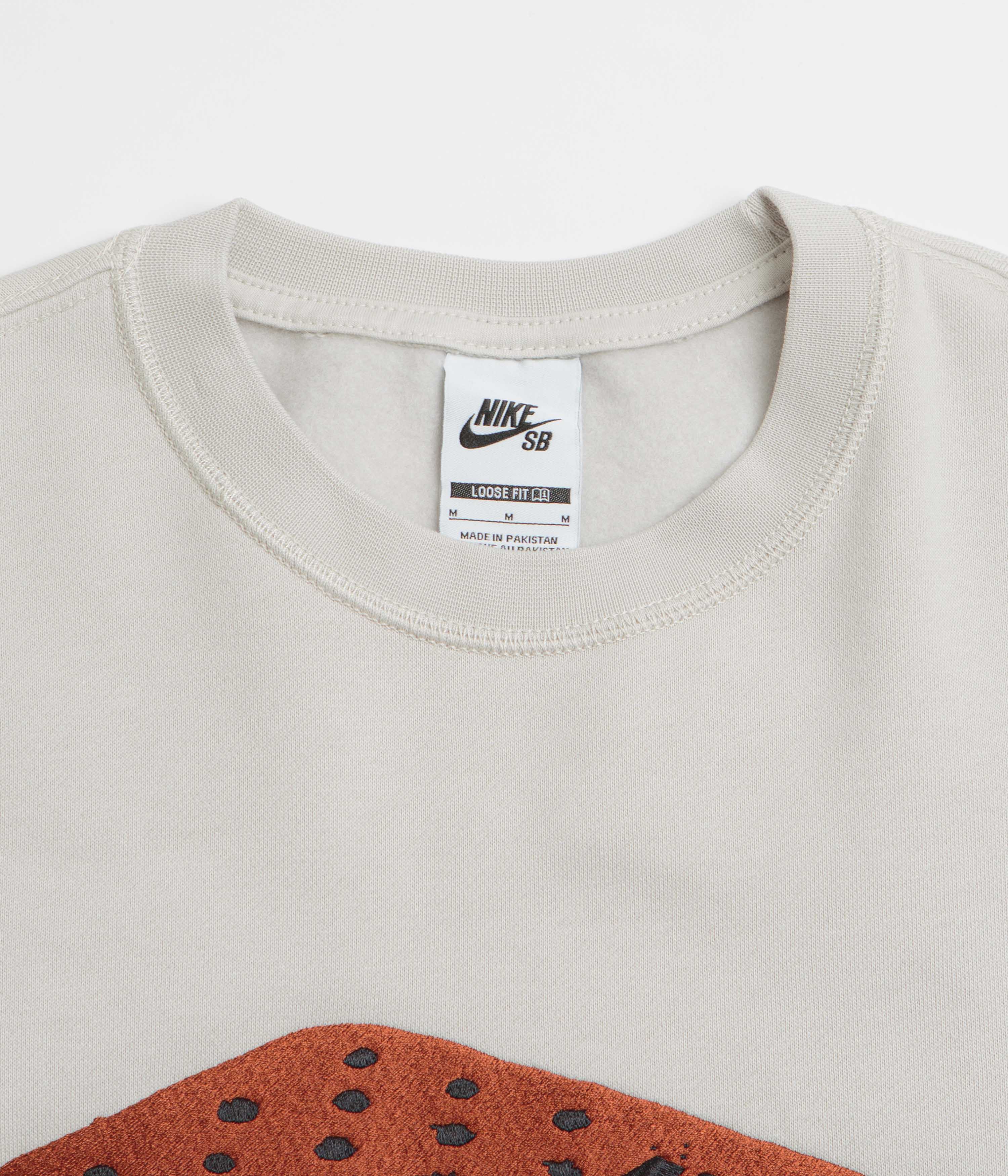Nike SB Slider Crewneck Sweatshirt - Light Bone / White - Image 2